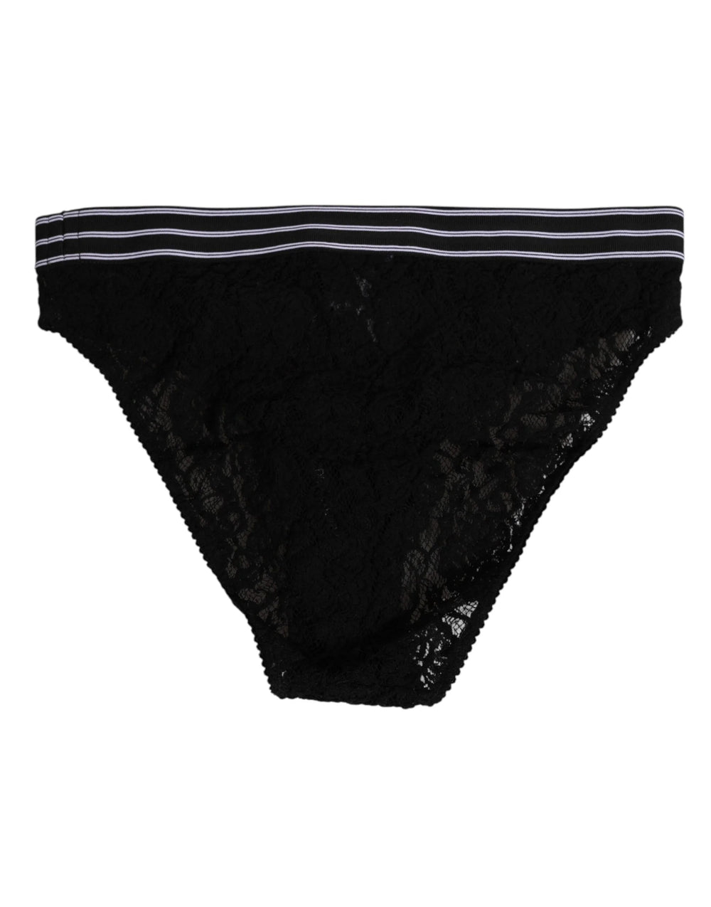 Dolce & Gabbana Black Lace Slip Brief Logo Waistband Underwear - IT4 | L - Briefs