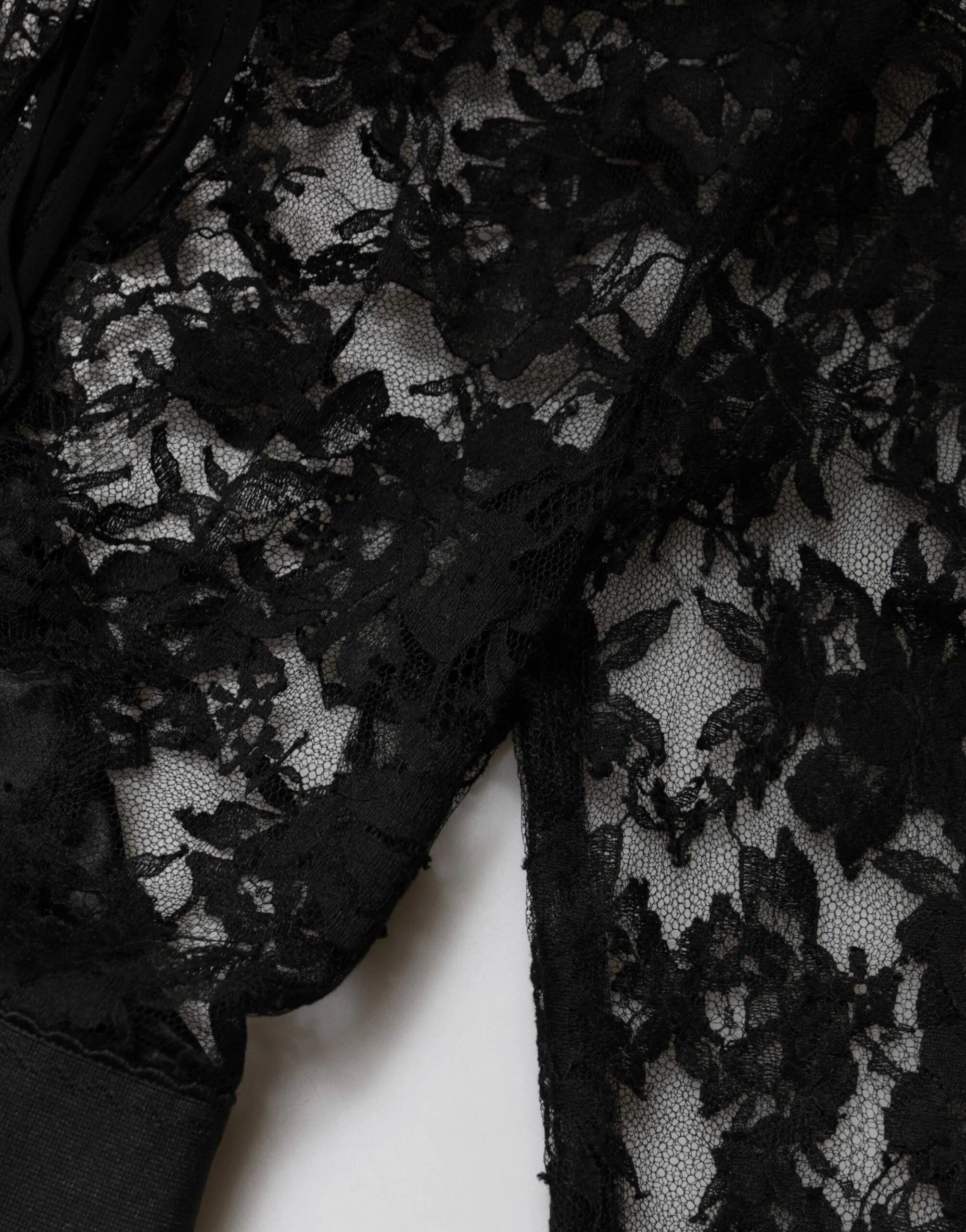 Dolce & Gabbana Black Lace Trim Cotton Sheath Midi Dress - IT40|S