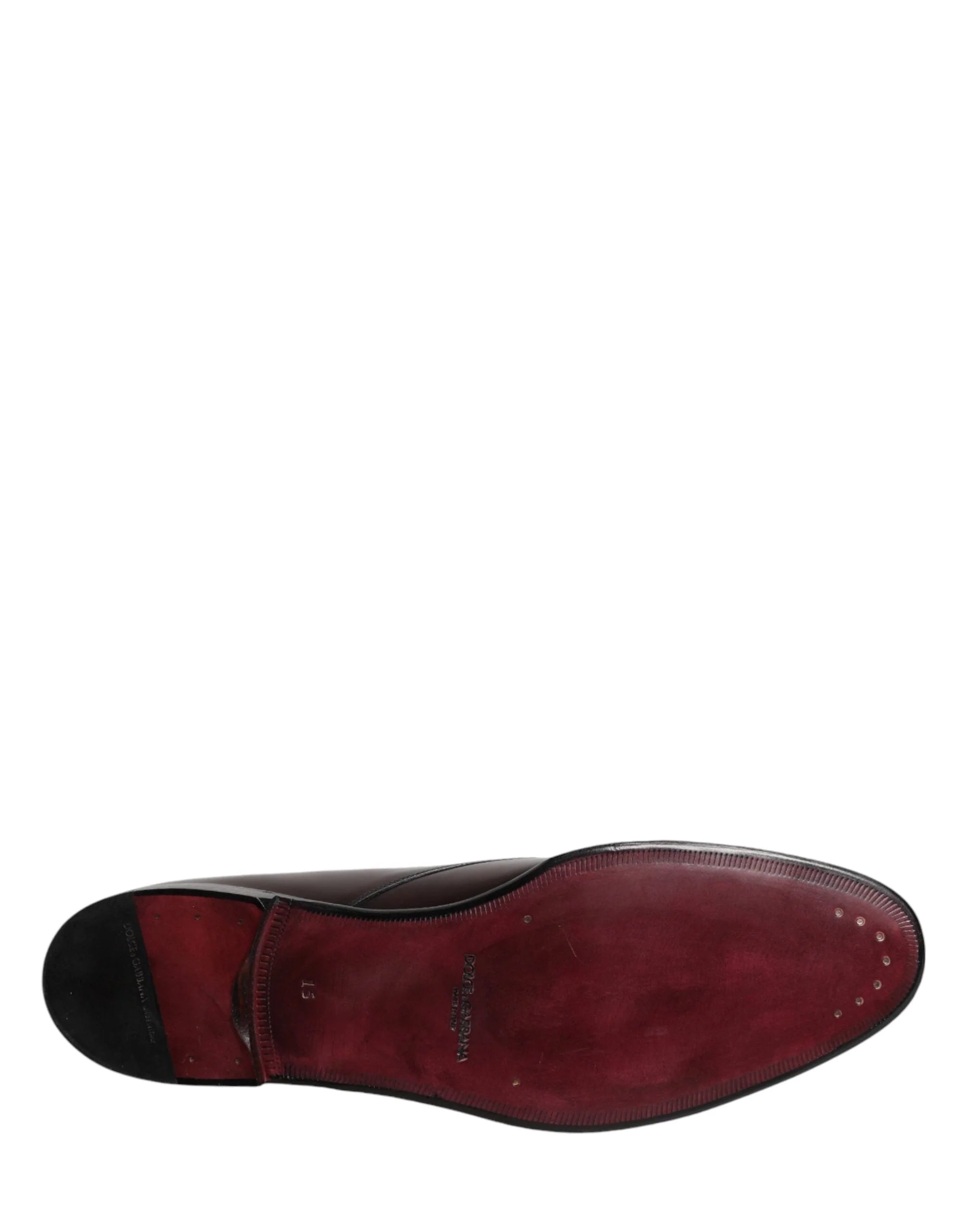 Dolce & Gabbana Svarta Läder Skostövlar Derby Herr - EU49/US16