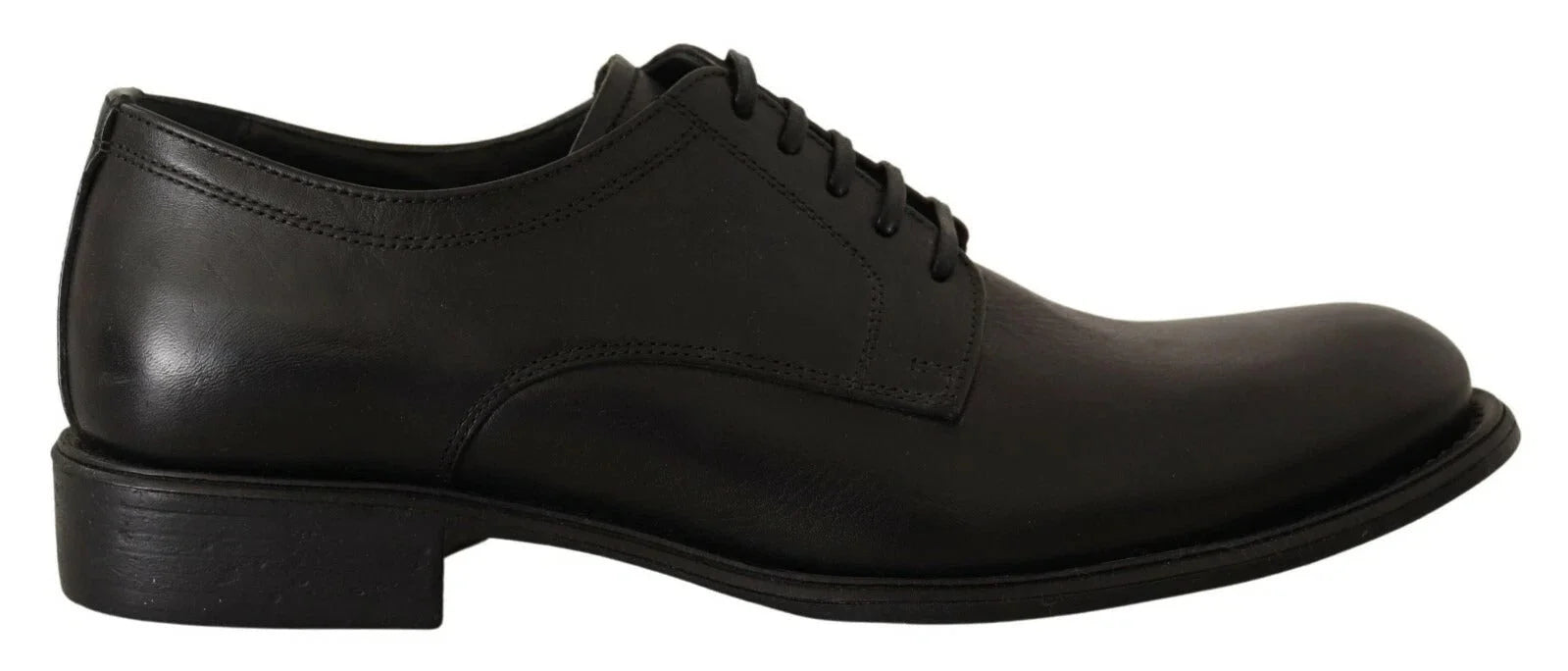 Dolce & Gabbana Black Lace Up Leather Men Formal Derby Shoes - EU40/US7 - Shoes