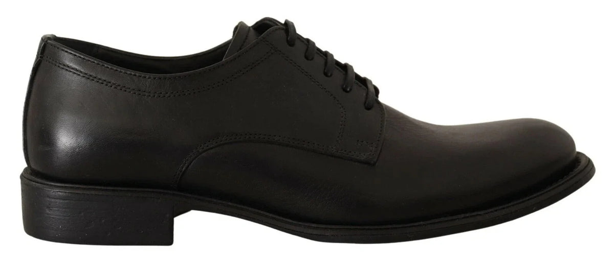 Dolce & Gabbana Black Lace Up Leather Men Formal Derby Shoes - EU40/US7 - Shoes