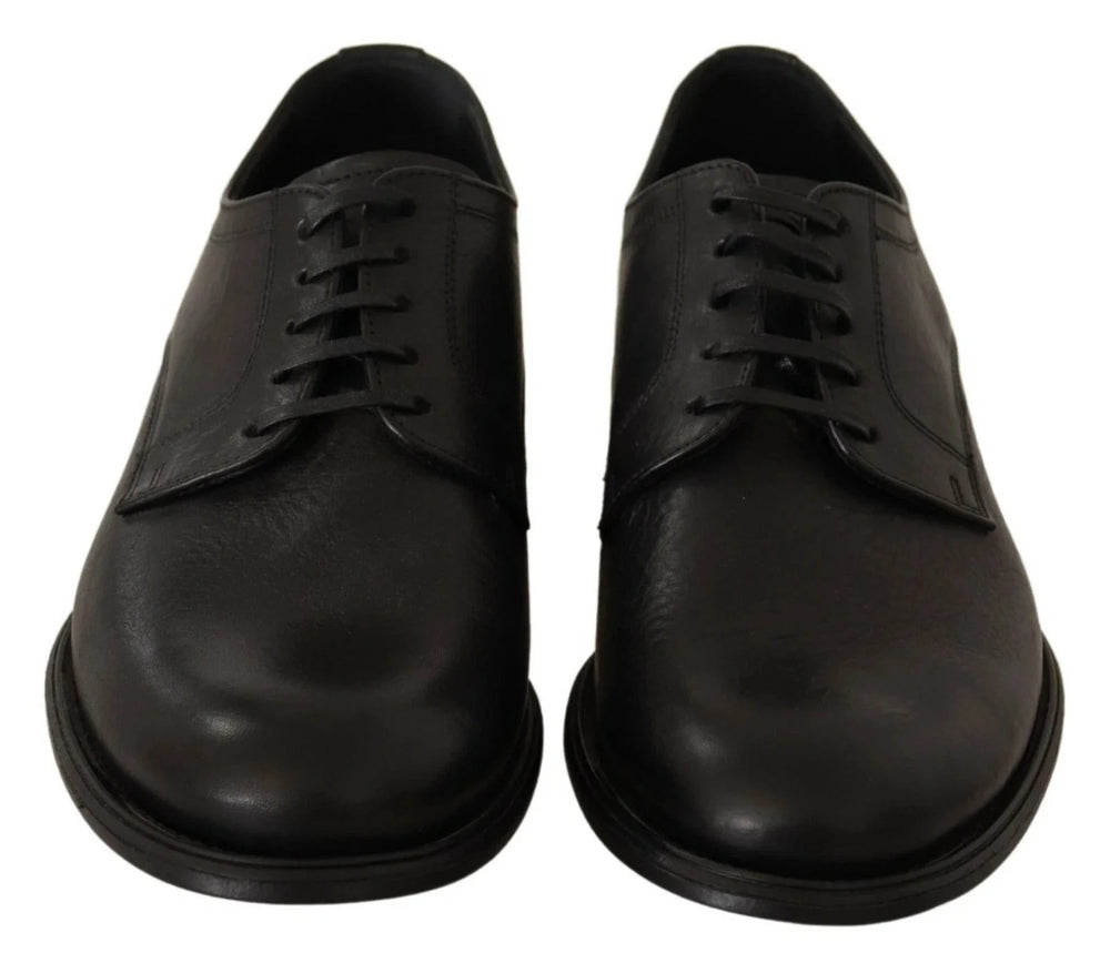 Dolce & Gabbana Black Lace Up Leather Men Formal Derby Shoes - EU40/US7 - Shoes
