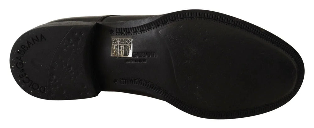 Dolce & Gabbana Black Lace Up Leather Men Formal Derby Shoes - EU40/US7 - Shoes