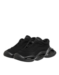 Dolce & Gabbana Black Lace Up Wave Low Top Men Sneaker Shoes