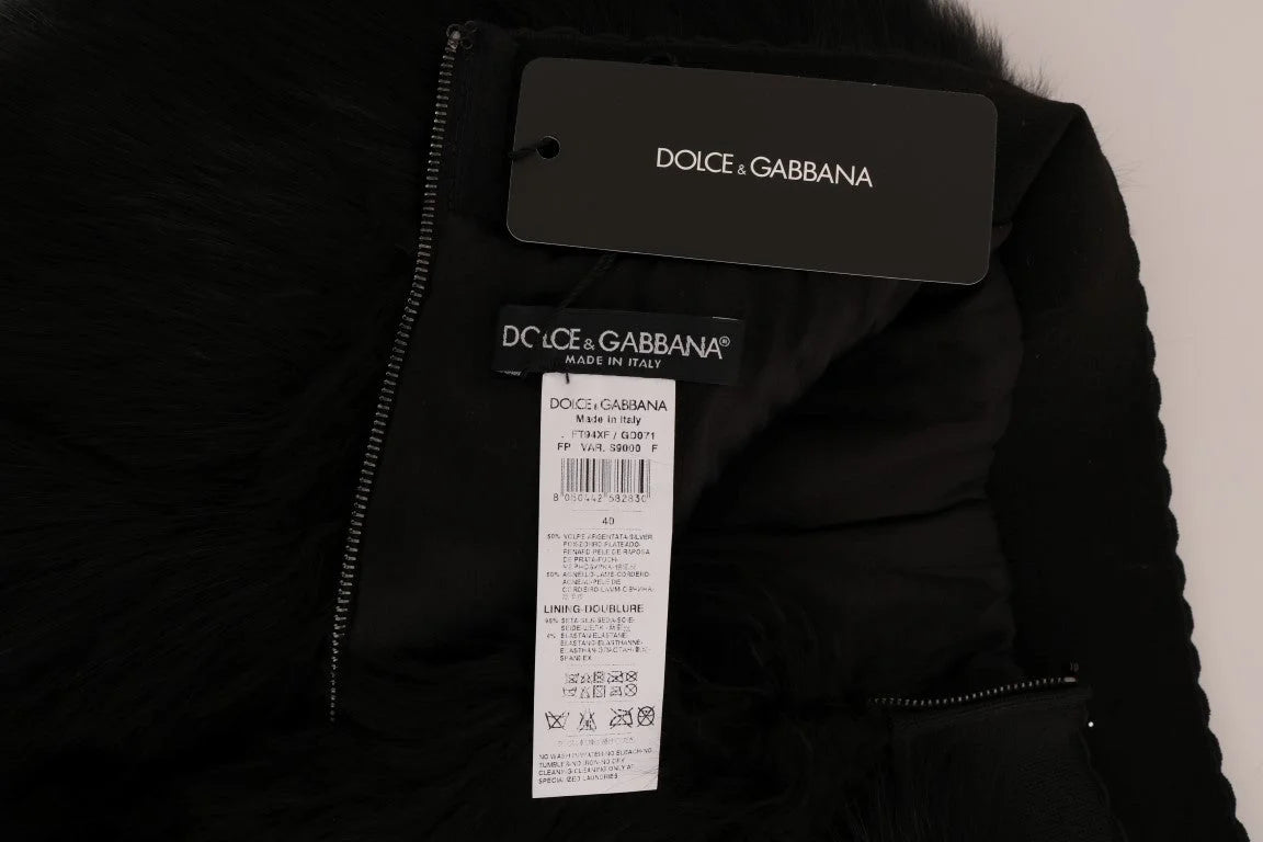 Dolce & Gabbana Black Lamb Fox Fur Mini Hot Pants - IT40|S - Short Trousers