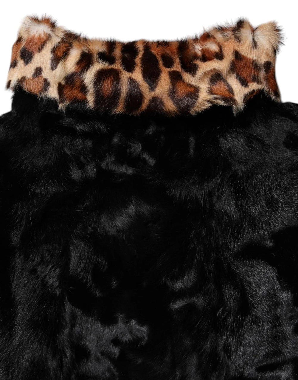 Dolce & Gabbana Black Lamb Fur Short Women Coat Jacket - IT36|XXS - Coats & Jackets