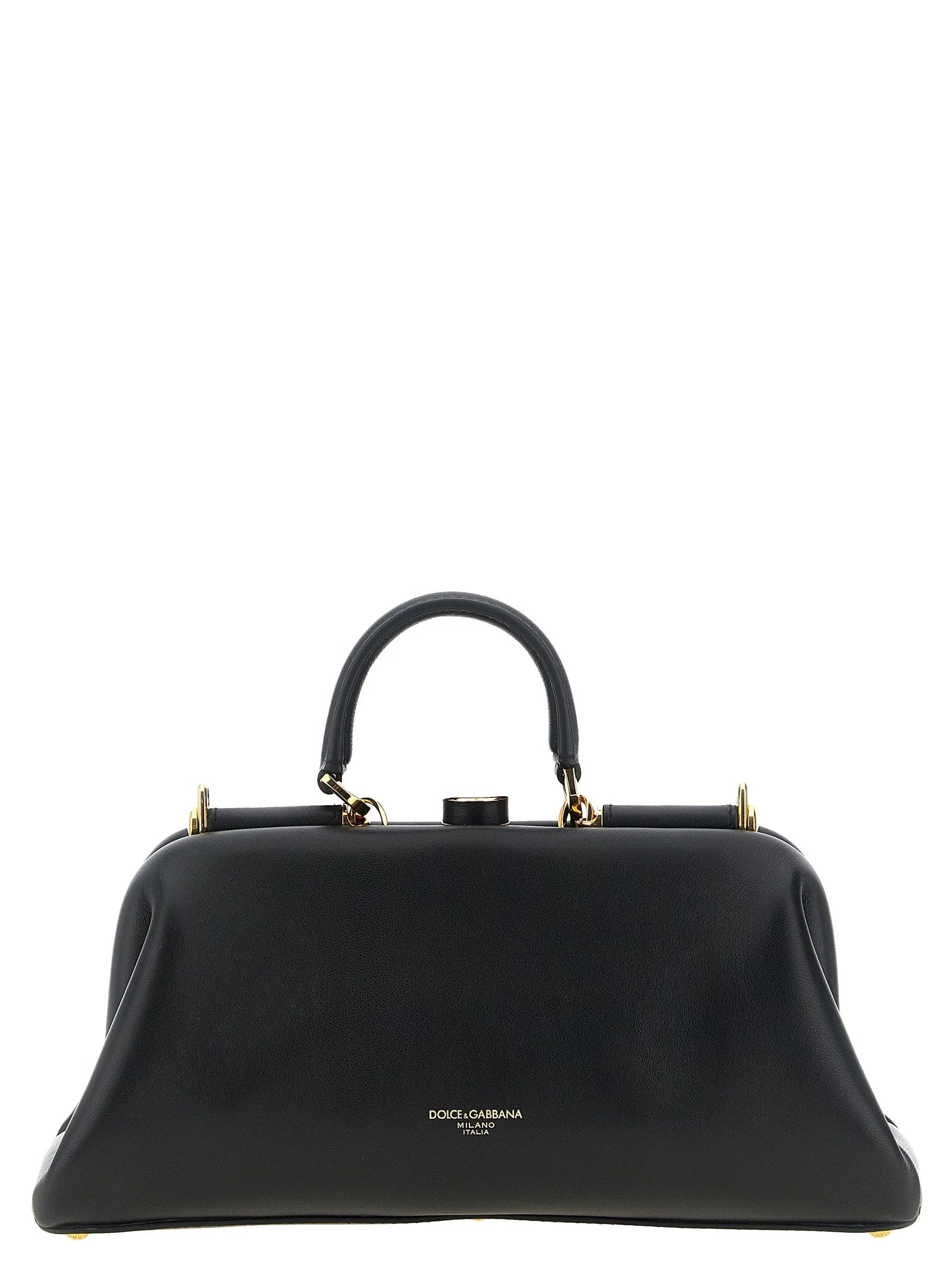 Malão Dolce & Gabbana em pele de cordeiro preta