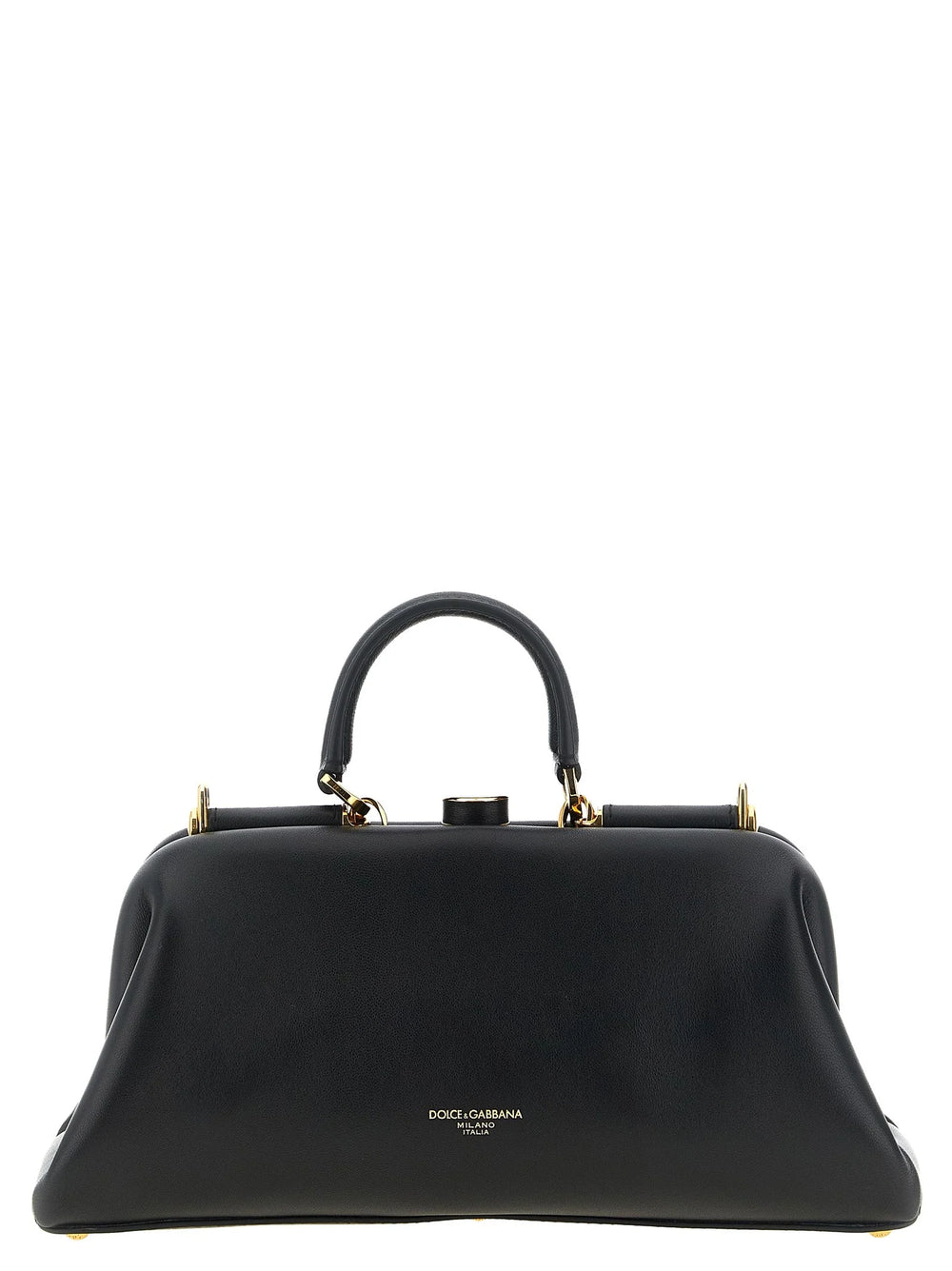 Malão Dolce & Gabbana em pele de cordeiro preta