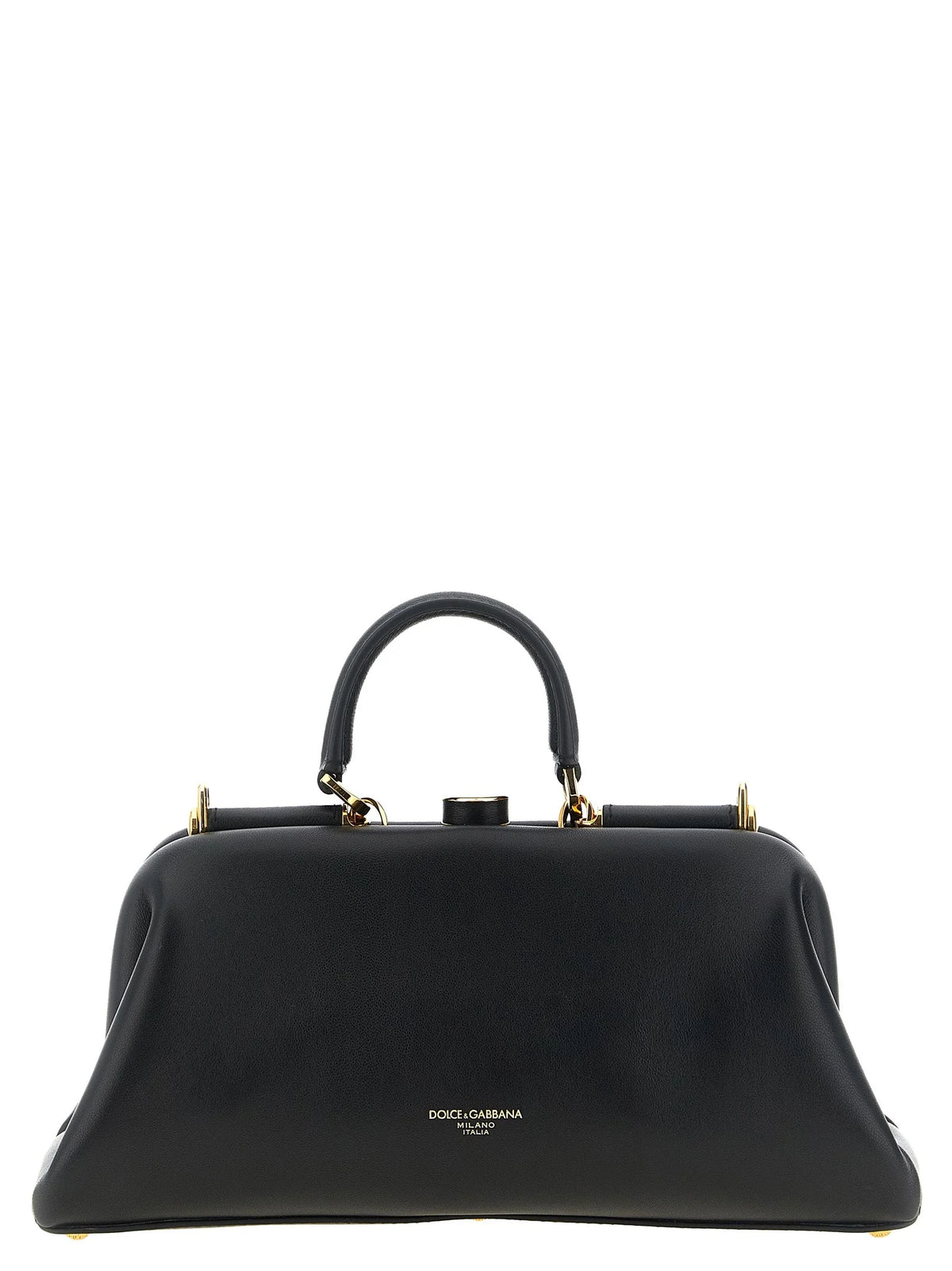 Malão Dolce & Gabbana em pele de cordeiro preta