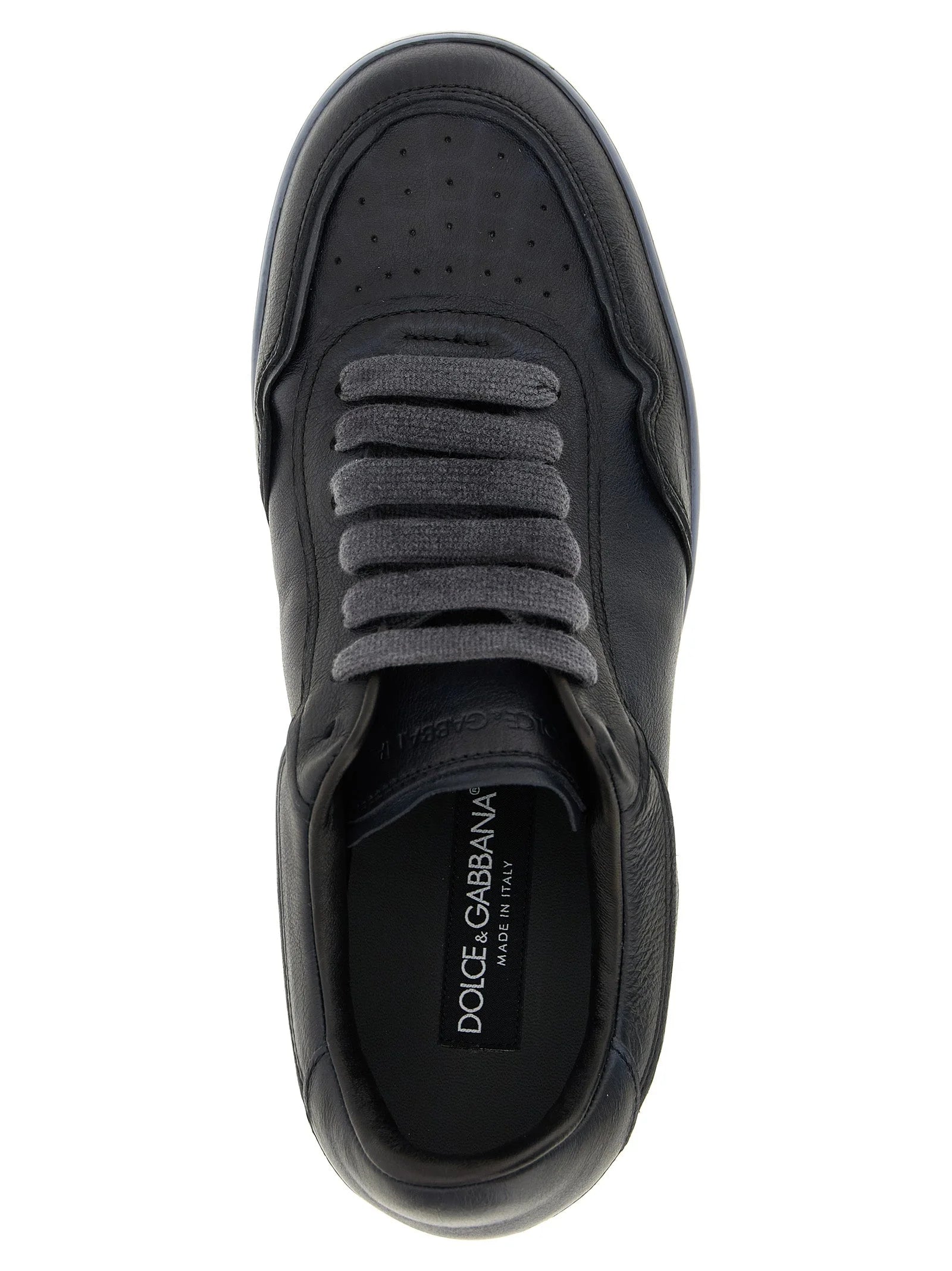 Dolce & Gabbana Black Lamb Leather Low Top Sneakers - EU 40 | US 7