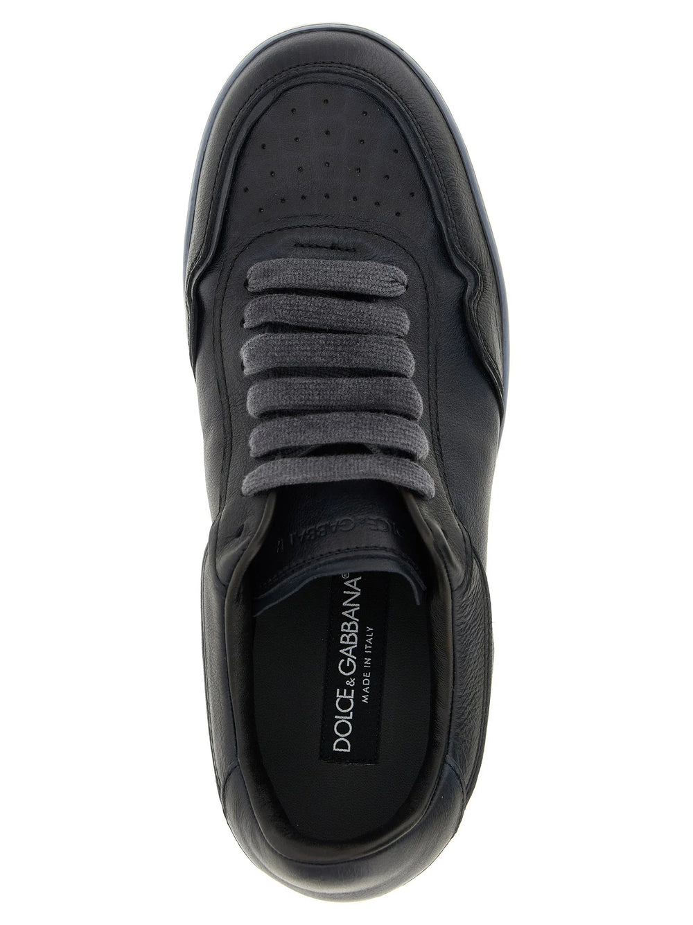 Dolce & Gabbana Black Lamb Leather Low Top Sneakers - EU 40 | US 7