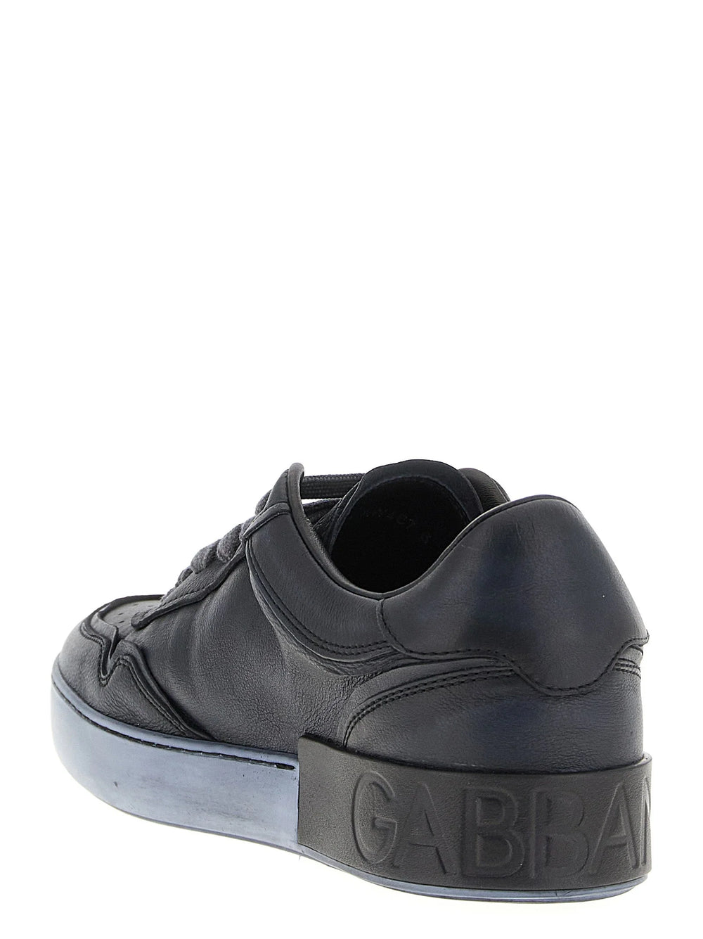 Dolce & Gabbana Black Lamb Leather Low Top Sneakers - EU 40 | US 7