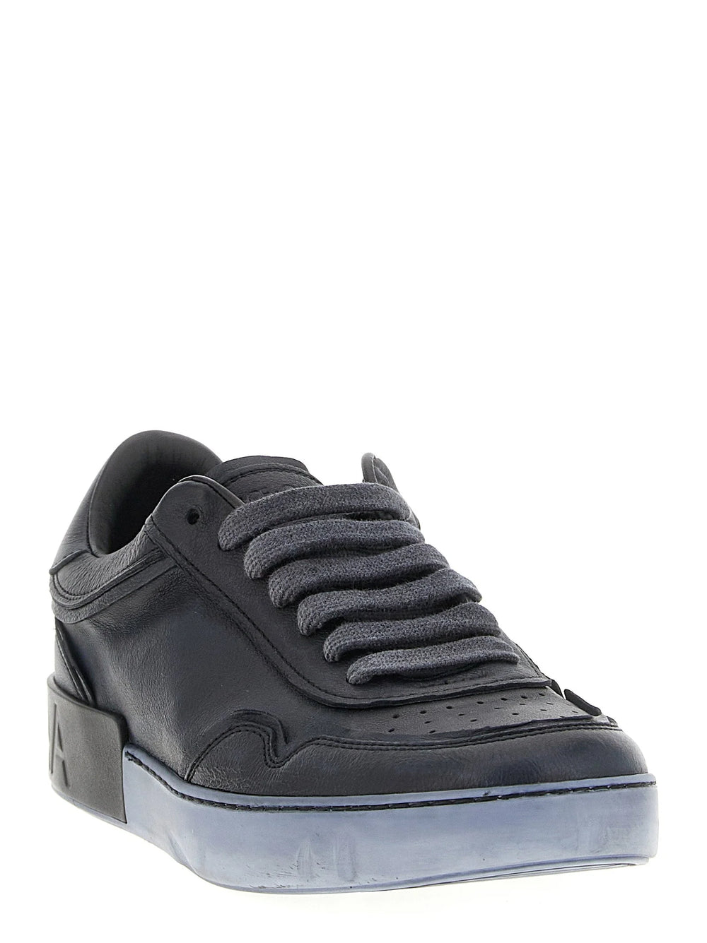 Dolce & Gabbana Black Lamb Leather Low Top Sneakers - EU 40 | US 7