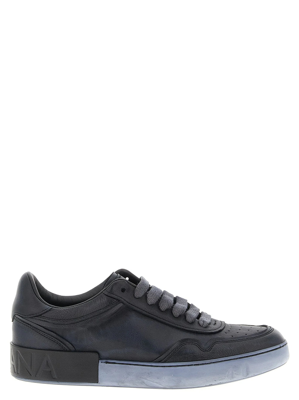 Dolce & Gabbana Black Lamb Leather Low Top Sneakers - EU 40 | US 7