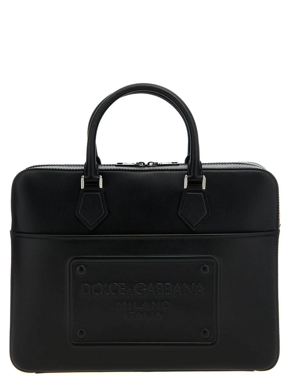 Dolce & Gabbana Black Lamb Leather Tote Bag