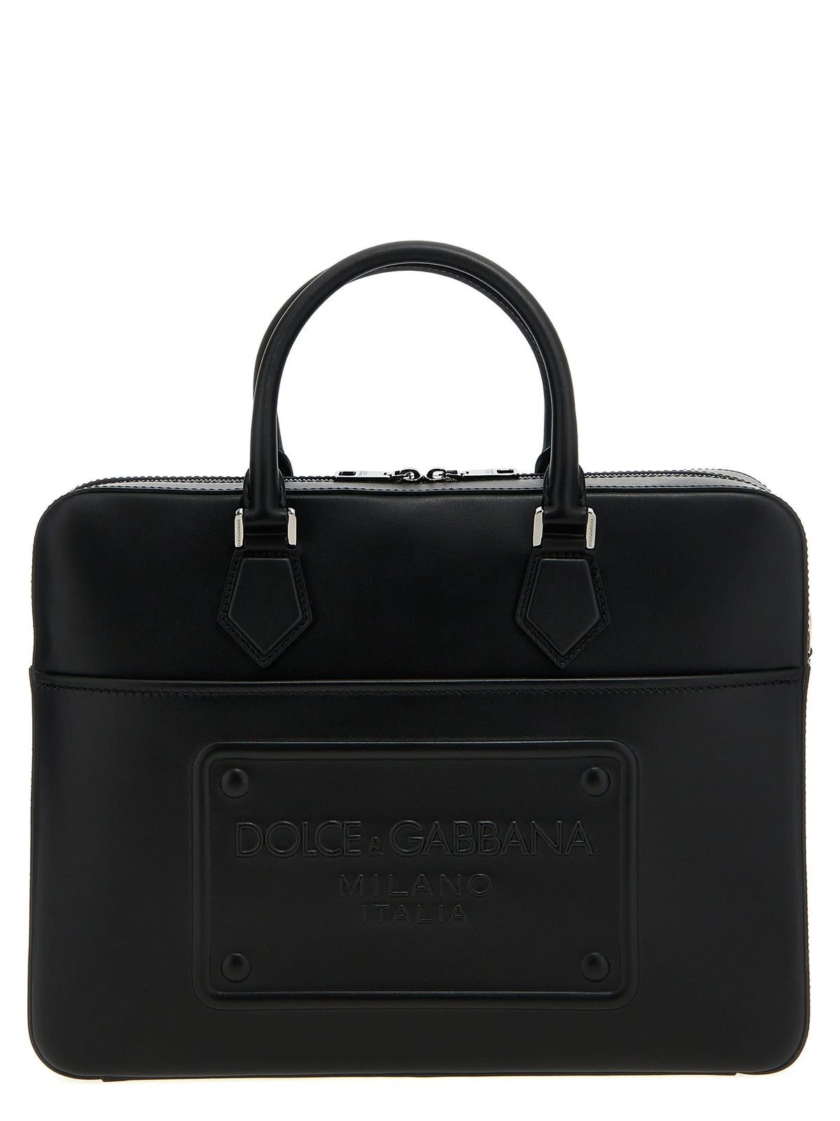 Dolce & Gabbana Black Lamb Leather Tote Bag