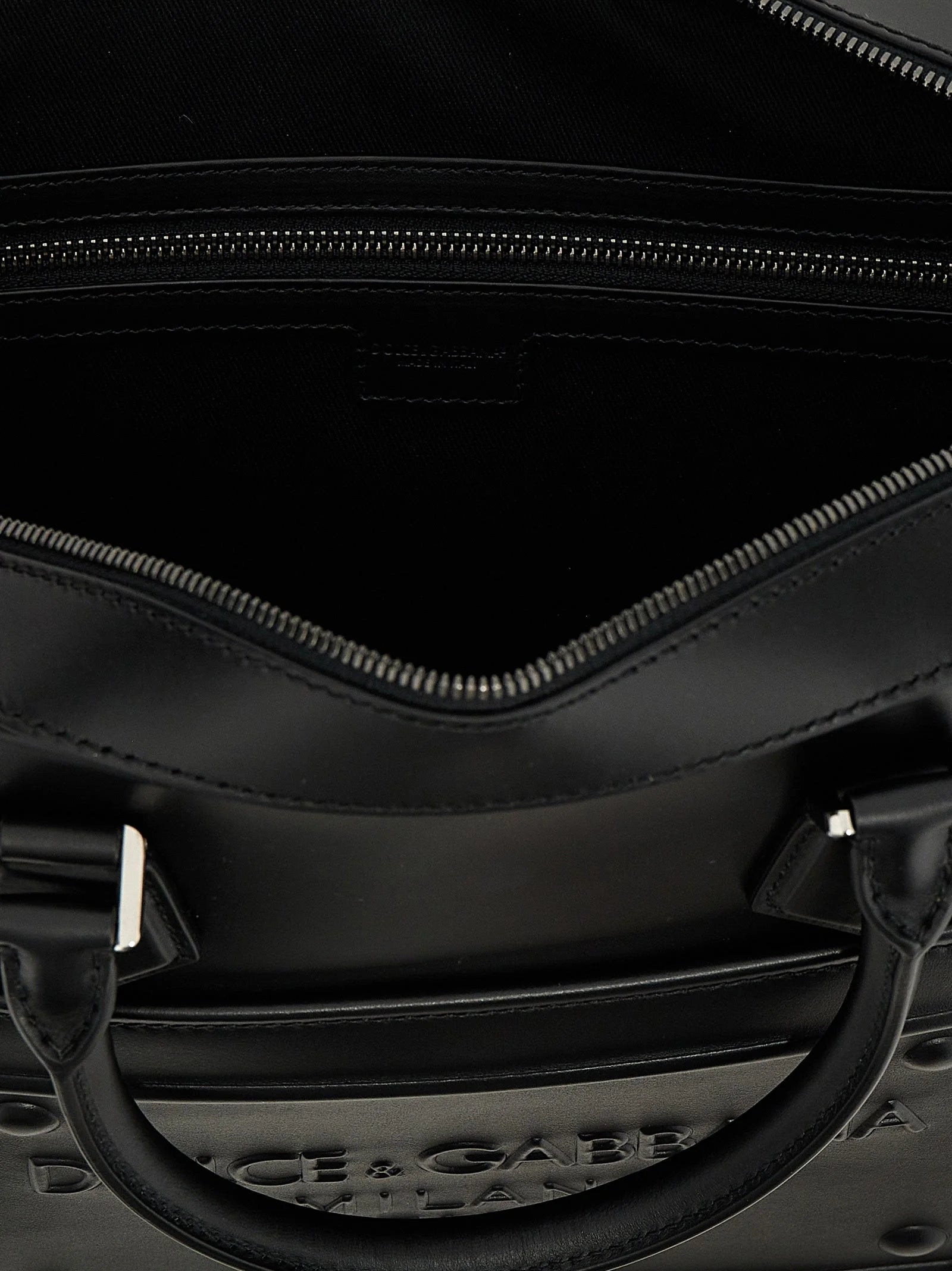 Dolce & Gabbana Black Lamb Leather Tote Bag