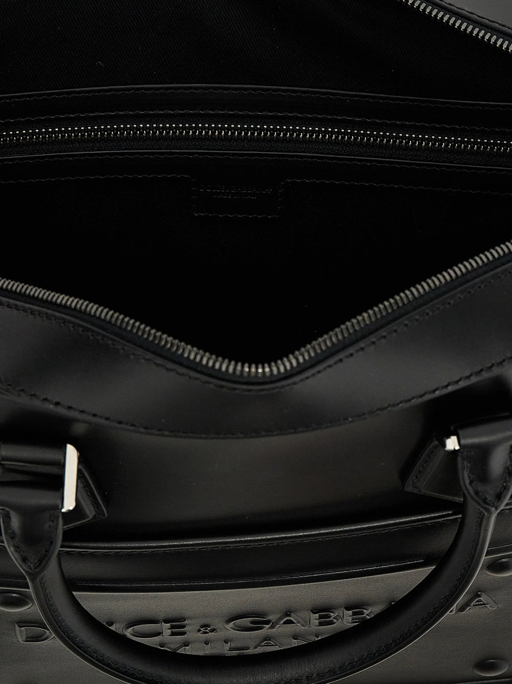 Dolce & Gabbana Black Lamb Leather Tote Bag