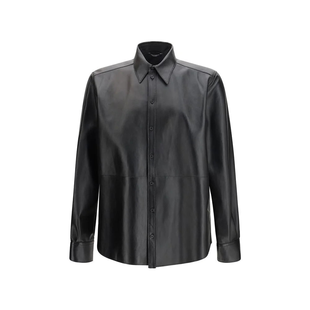 Dolce & Gabbana Černá Beránčí Vlna Košile s Vlky