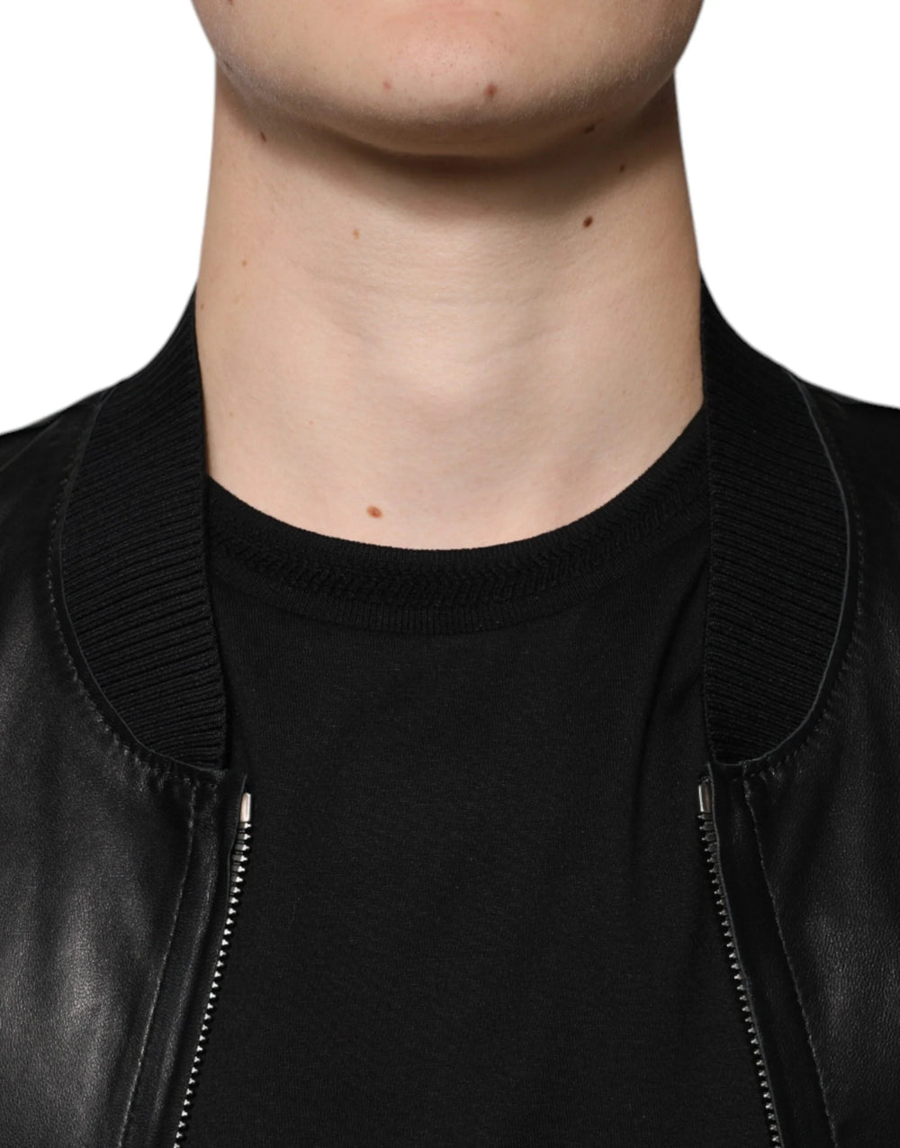 Dolce & Gabbana Black Lambskin Full Zip Biker Blouson Jacket - IT44 | XS - Bomber Jackets