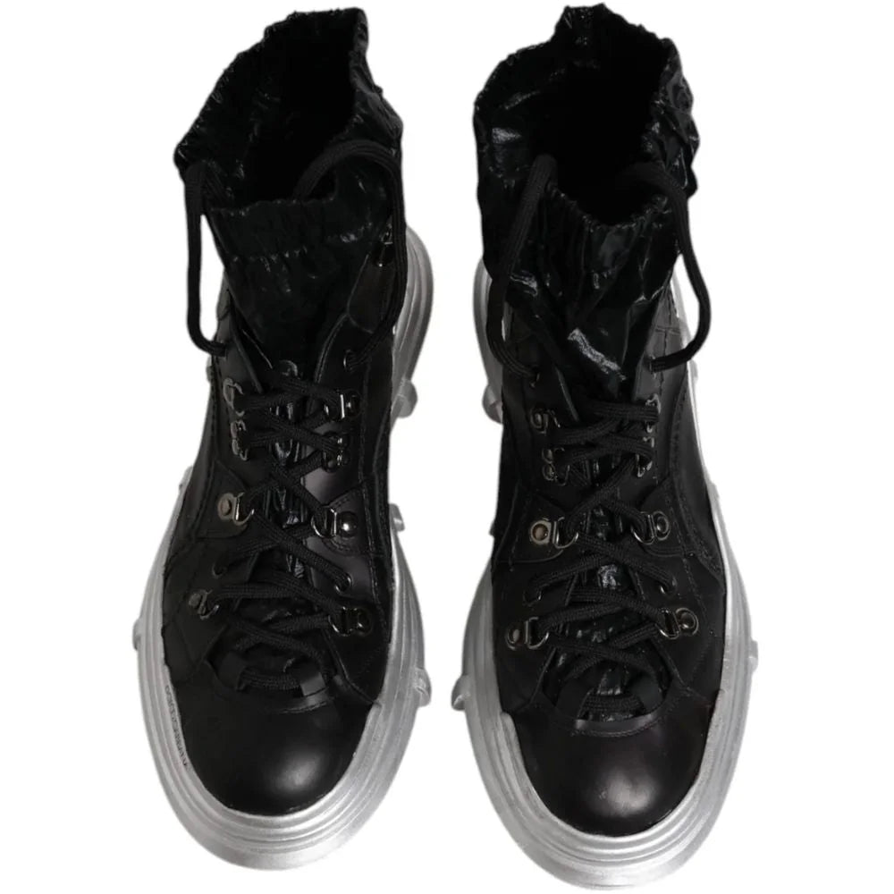 Dolce & Gabbana Black Lambskin Men Ankle Boot - EU43/US10 - Boots