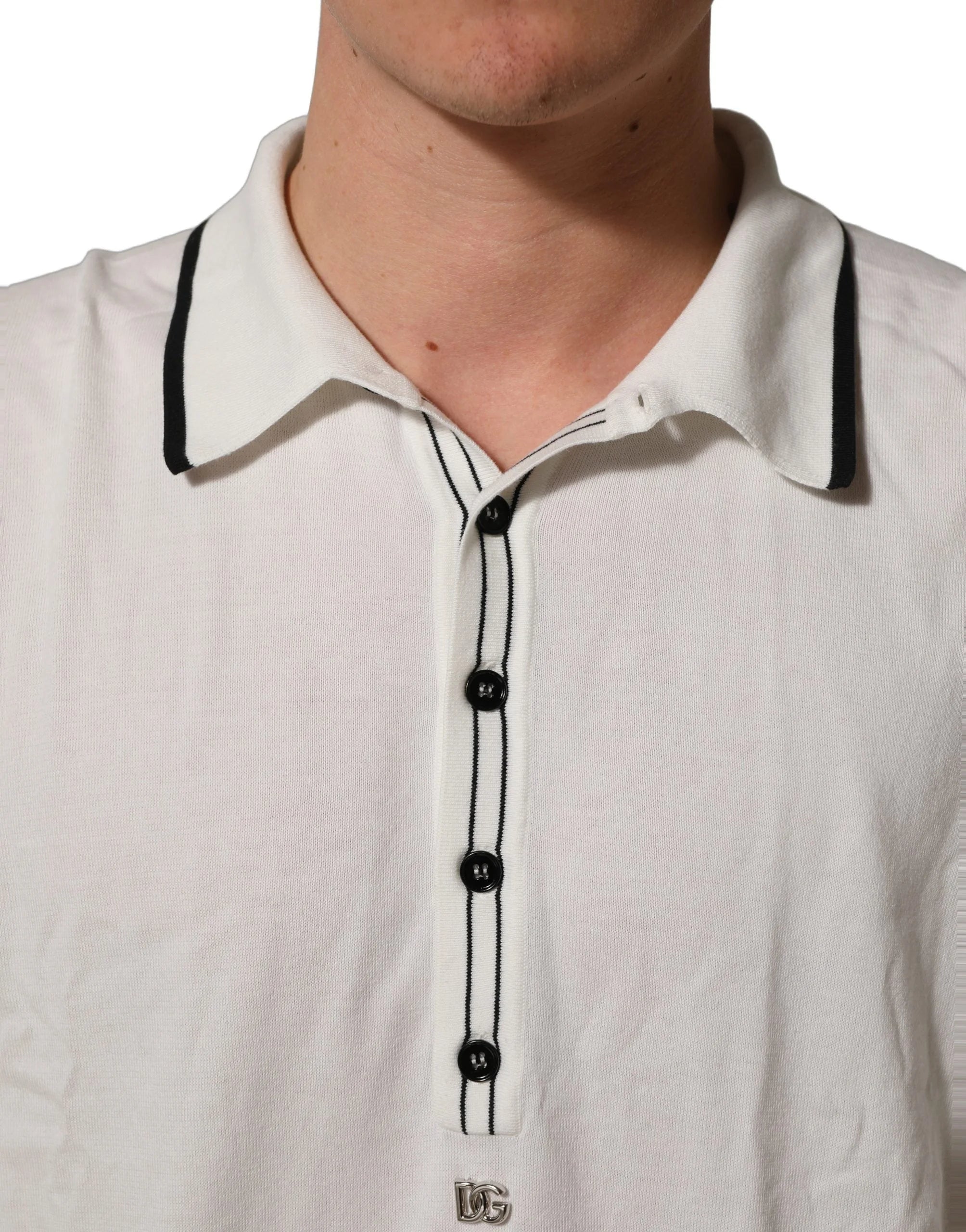 Dolce & Gabbana Black Leaf Print Silk Men Crew Neck T-shirt - IT48 | M