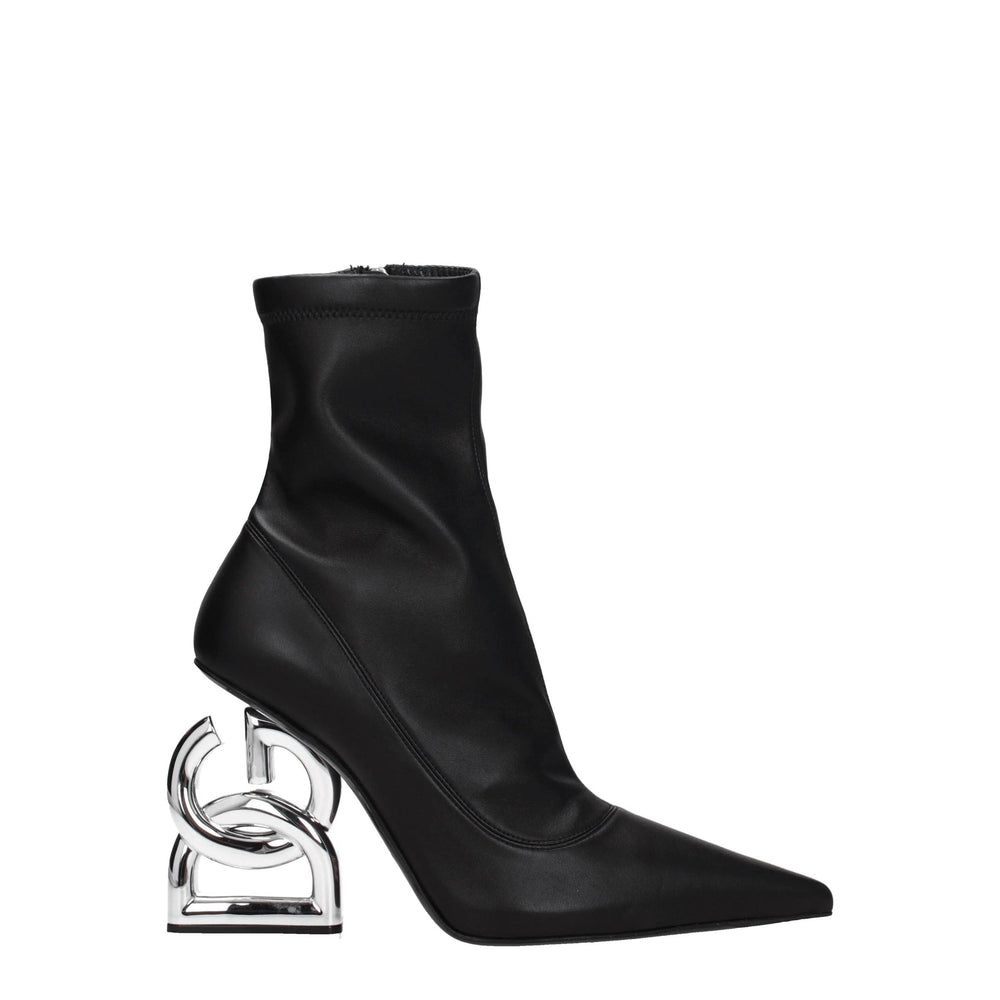 Dolce & Gabbana Black Leather Ankle Boots - EU35/US5