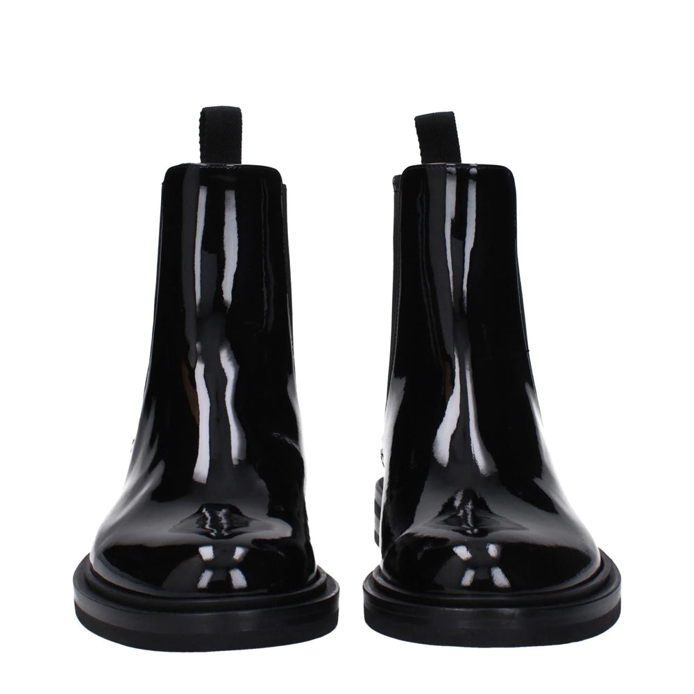Dolce & Gabbana Black Leather Ankle Boots - EU40/US7