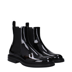 Dolce & Gabbana Black Leather Ankle Boots - EU40/US7