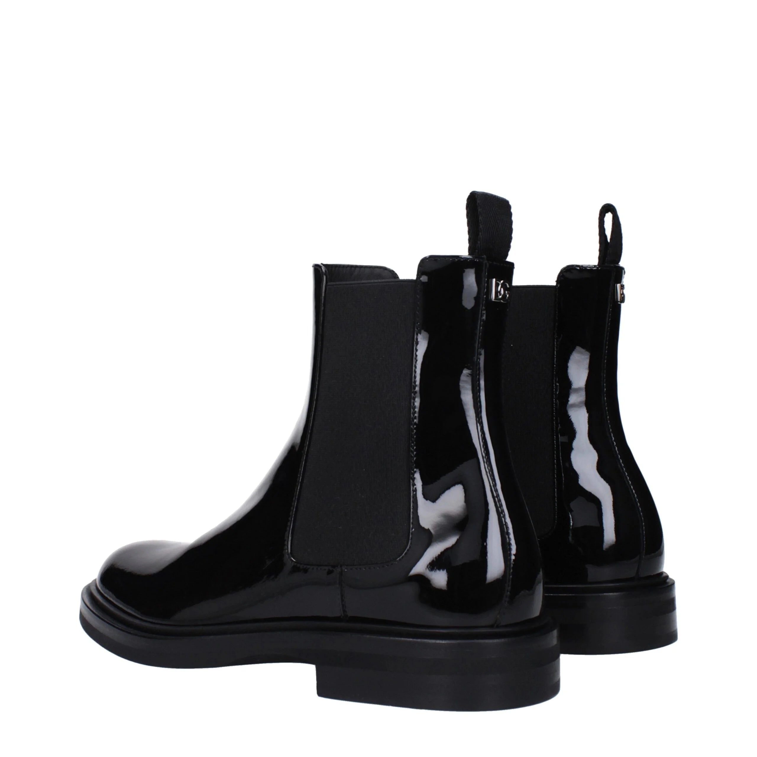 Dolce & Gabbana Black Leather Ankle Boots - EU40/US7