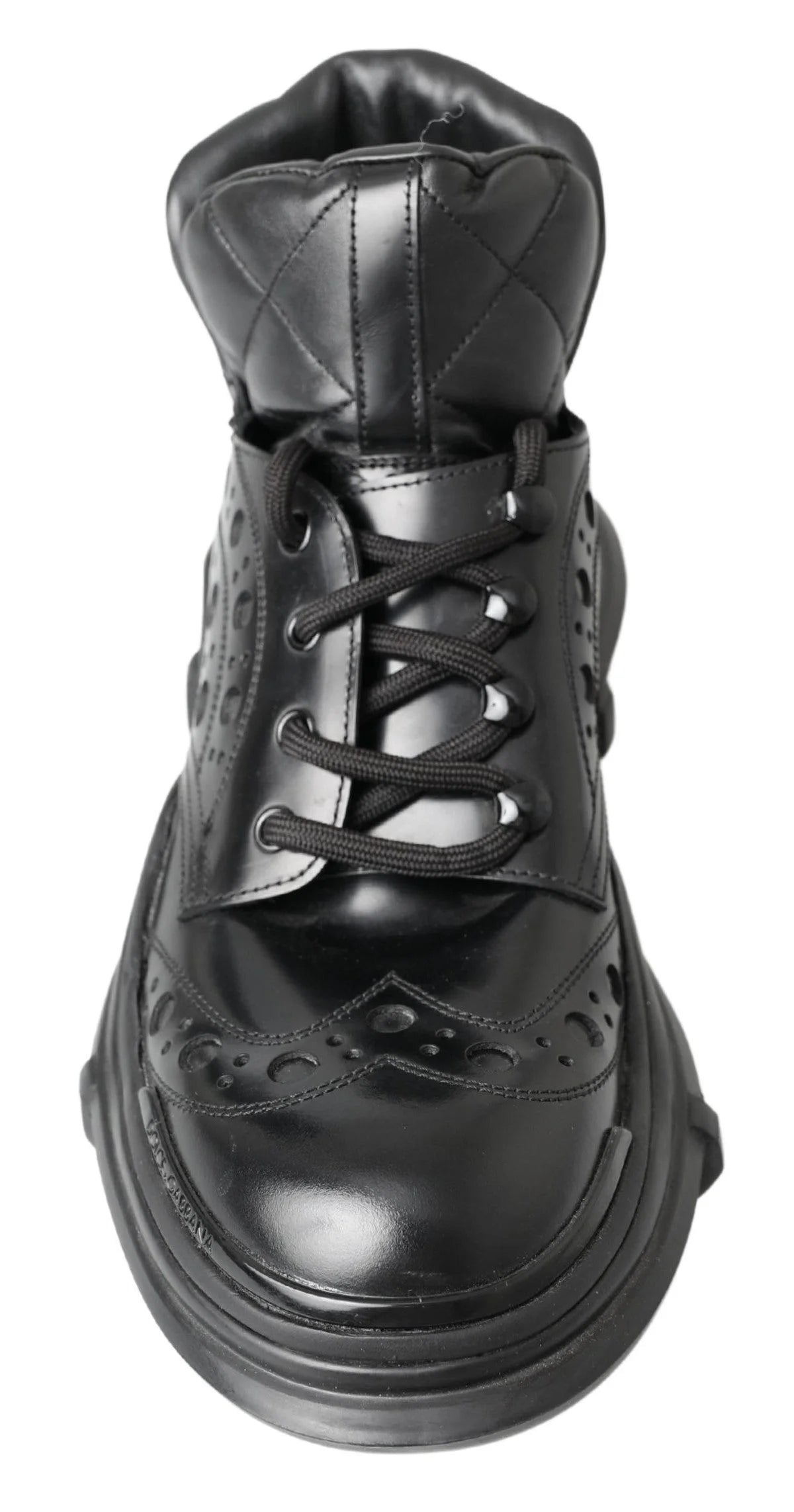 Dolce & Gabbana Black Leather Ankle Casual Boots - Boots