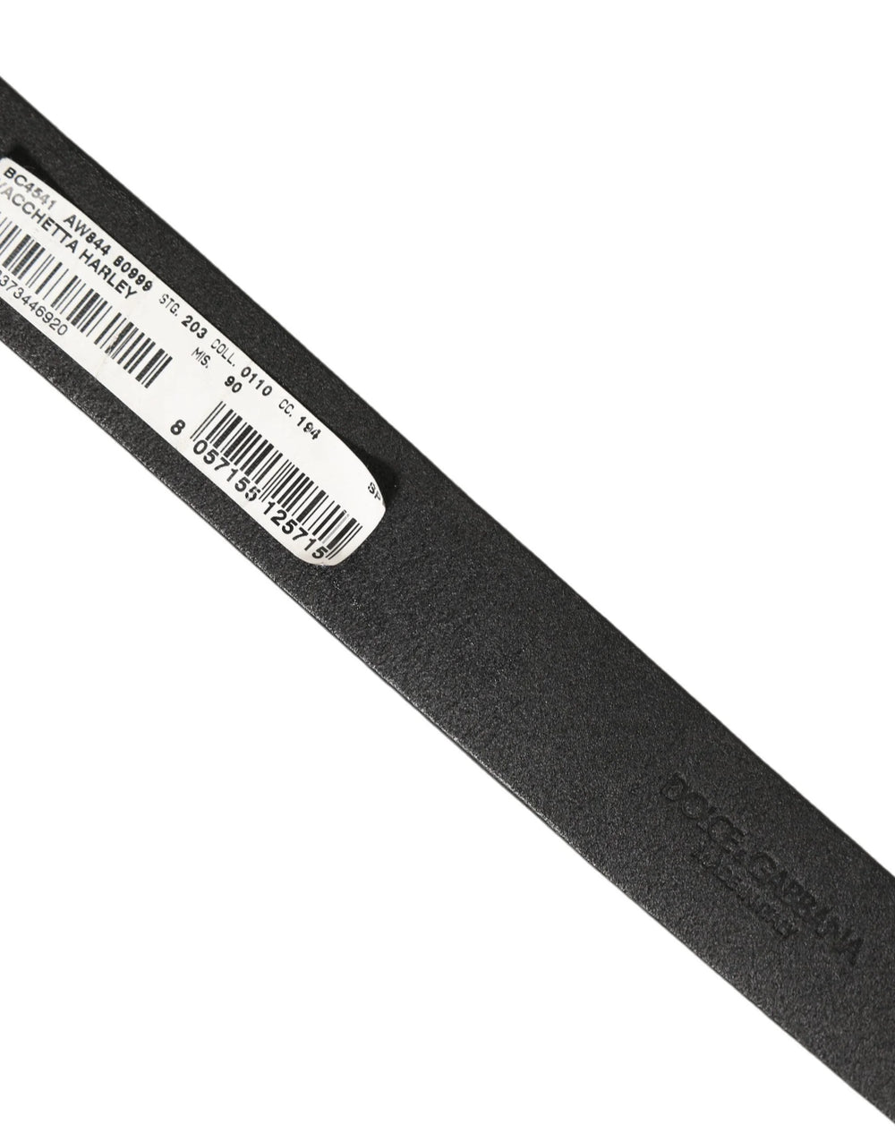 Dolce & Gabbana Black Leather Antique Finish Buckle Belt - 70 cm / 28 Inches