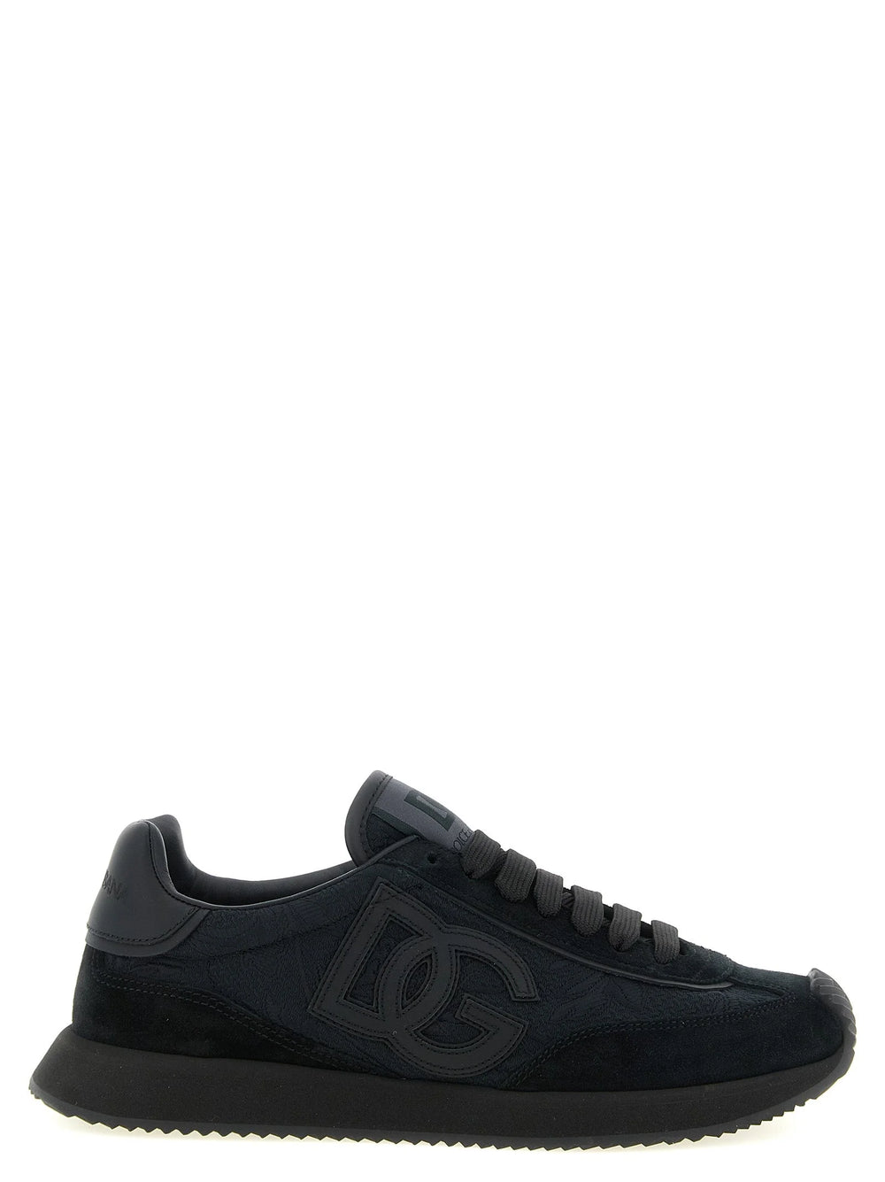 Dolce & Gabbana Black Leather Athletic Sneakers - EU39/US9