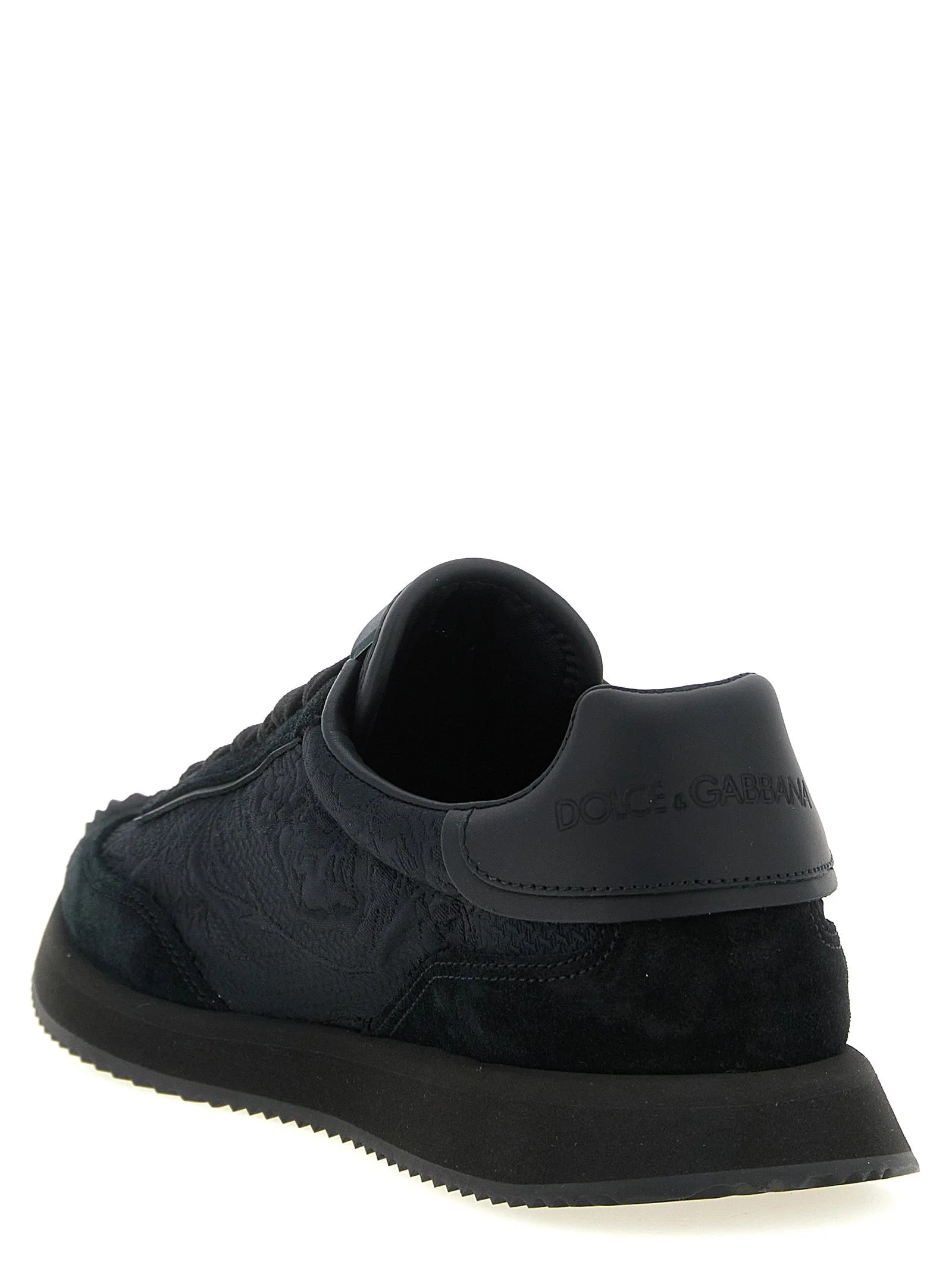 Dolce & Gabbana Black Leather Athletic Sneakers - EU39/US9