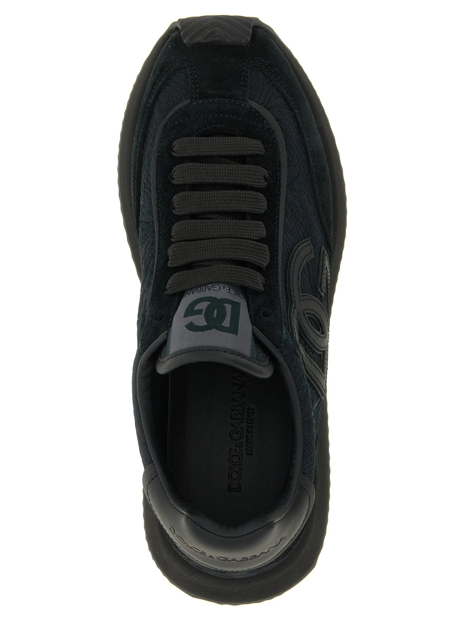 Dolce & Gabbana Black Leather Athletic Sneakers - EU41/US11