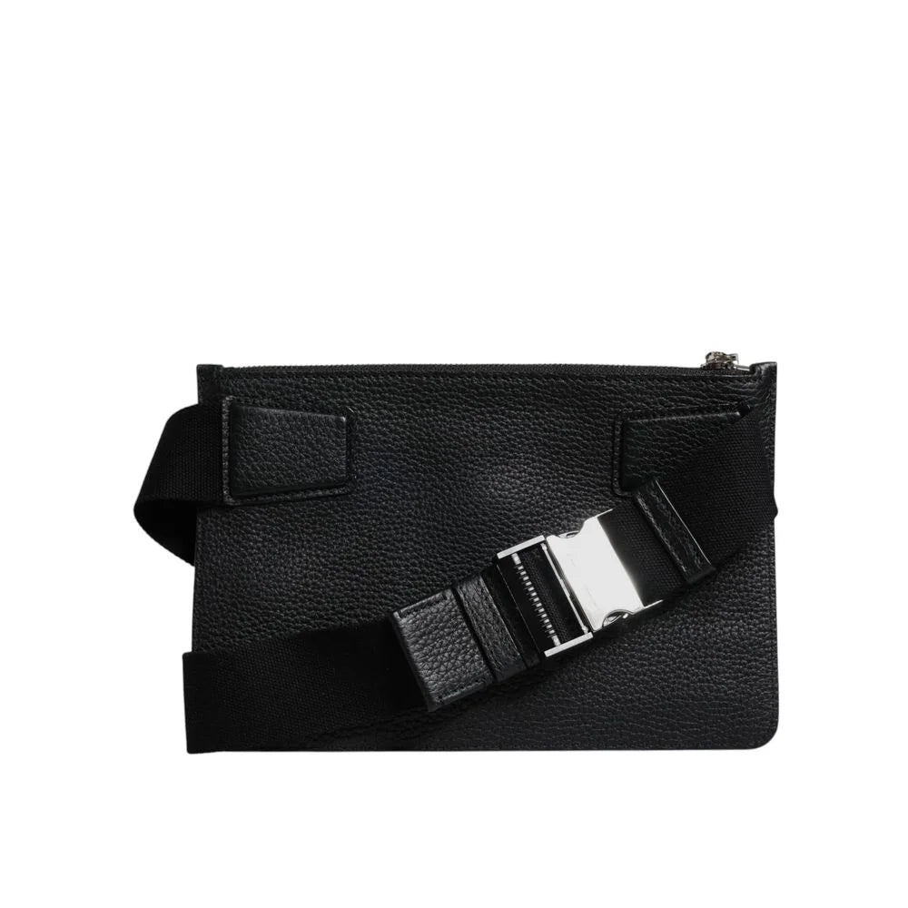 Dolce & Gabbana Black Leather Belt Bag