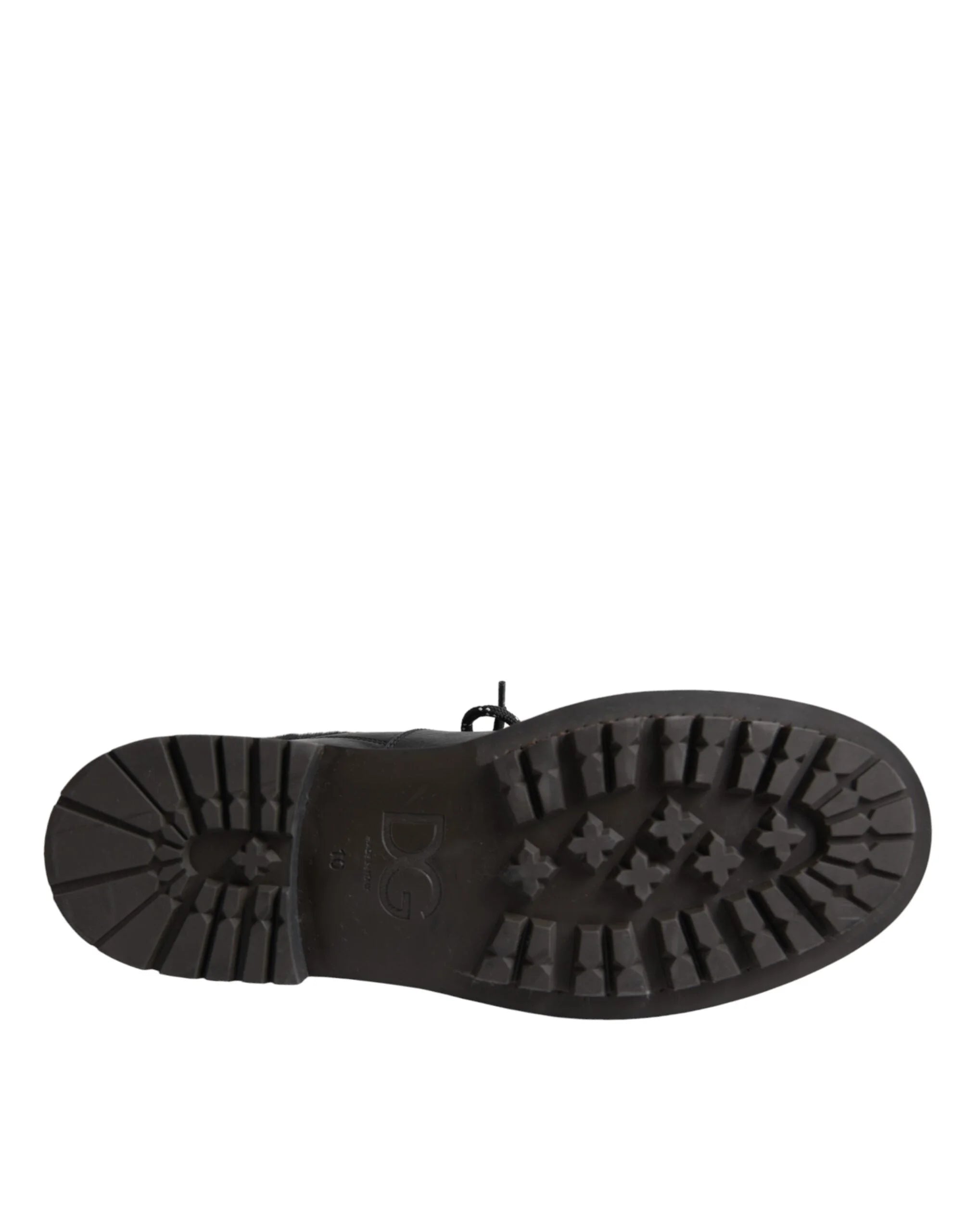 Dolce & Gabbana Black Leather Bernini Shearling Boots Shoes - EU44/US11 - Boots