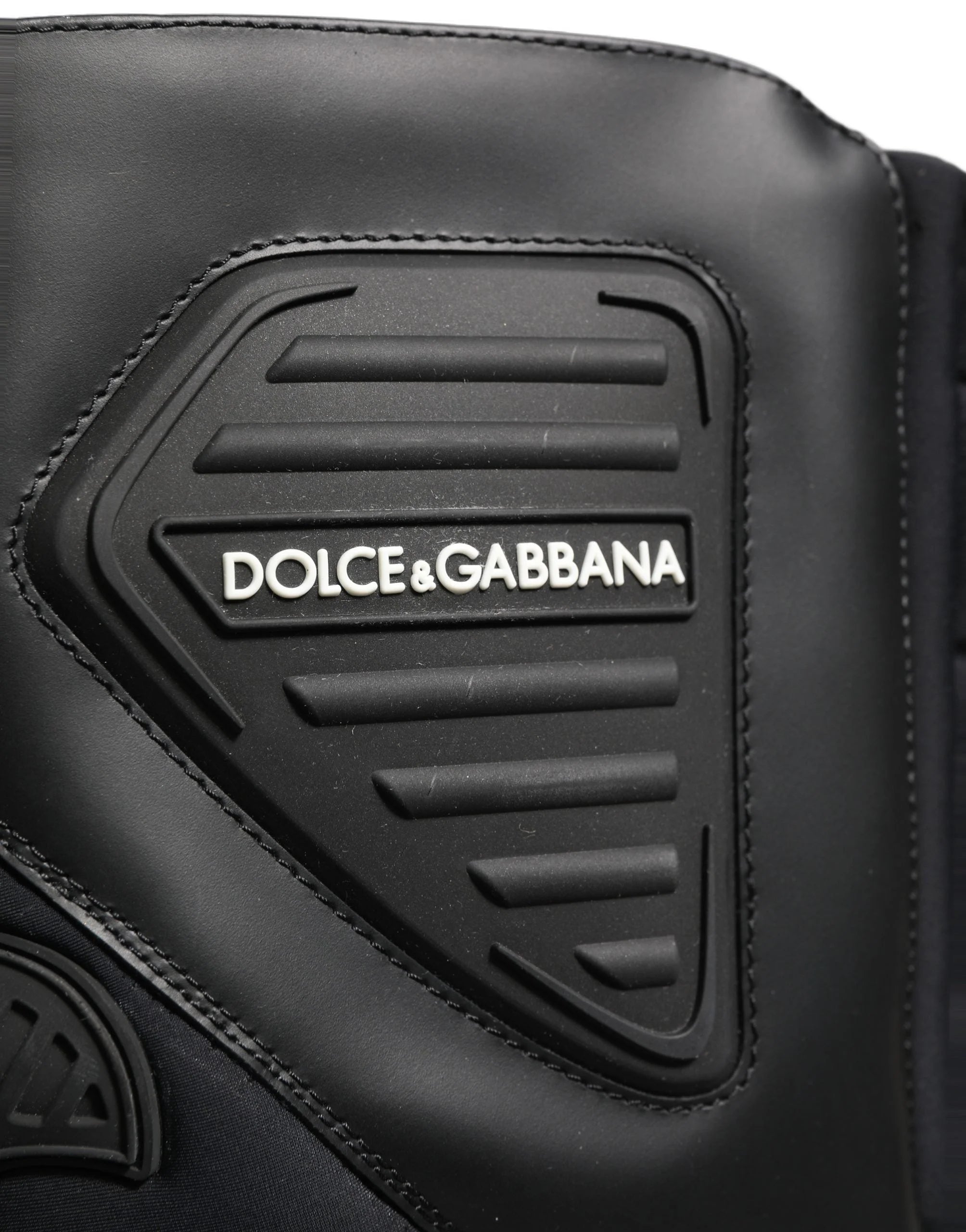 Dolce & Gabbana Schwarze Leder Biker Stiefel Mid-Calf Herren - EU44/US11