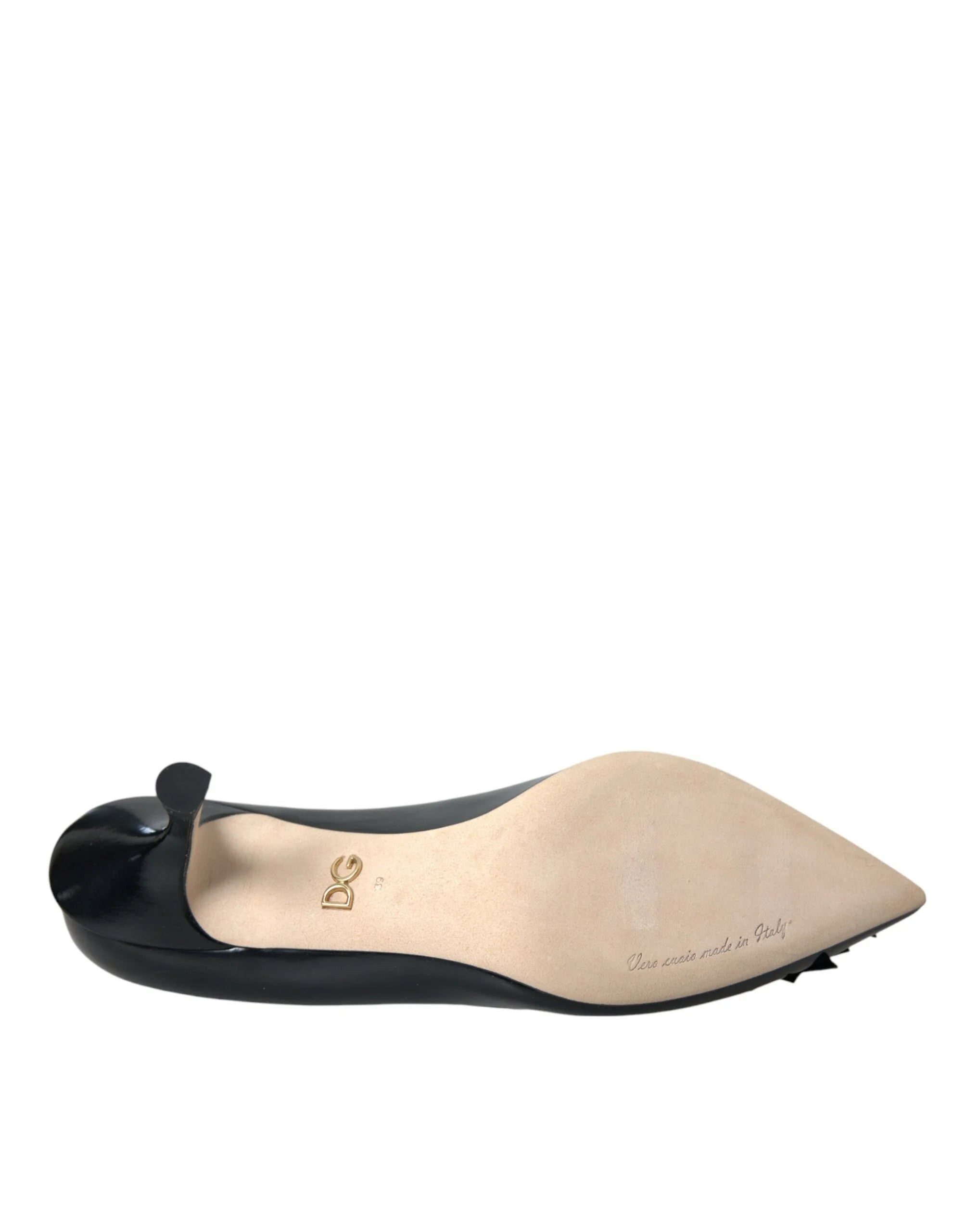 Dolce & Gabbana Schwarze Leder BOOM Patch Absatzpumps
