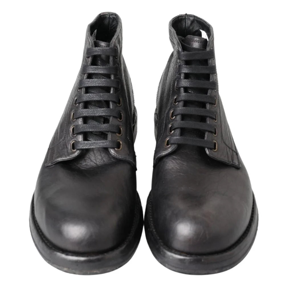 Dolce & Gabbana Black Leather Boot - EU41.5/US8.5