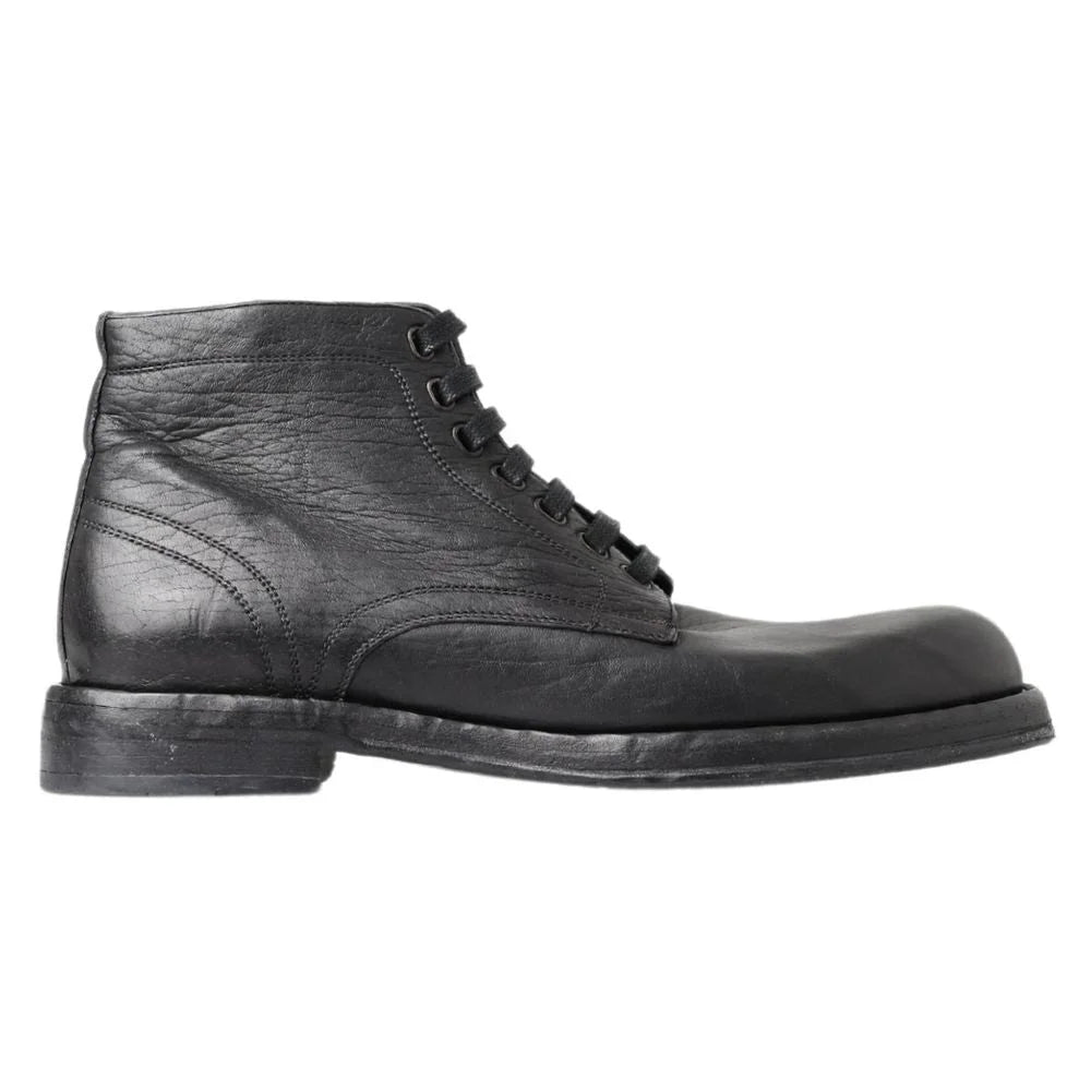 Dolce & Gabbana Black Leather Boot - EU41.5/US8.5