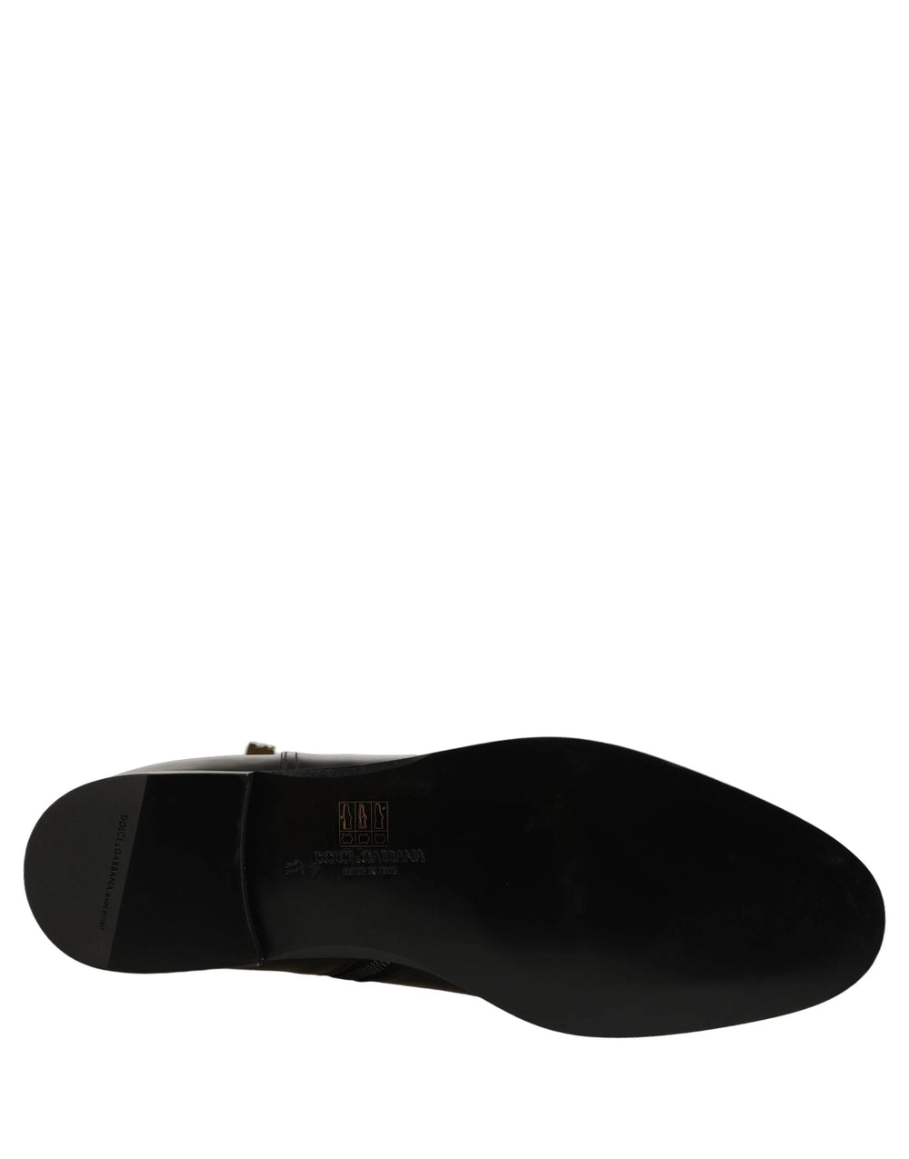 Dolce & Gabbana Black Leather Buckle Mid Calf Boots Shoes - EU45/US12