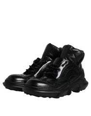Dolce & Gabbana Black Leather Casual Mens Ankle Boots Shoes - EU40/US7