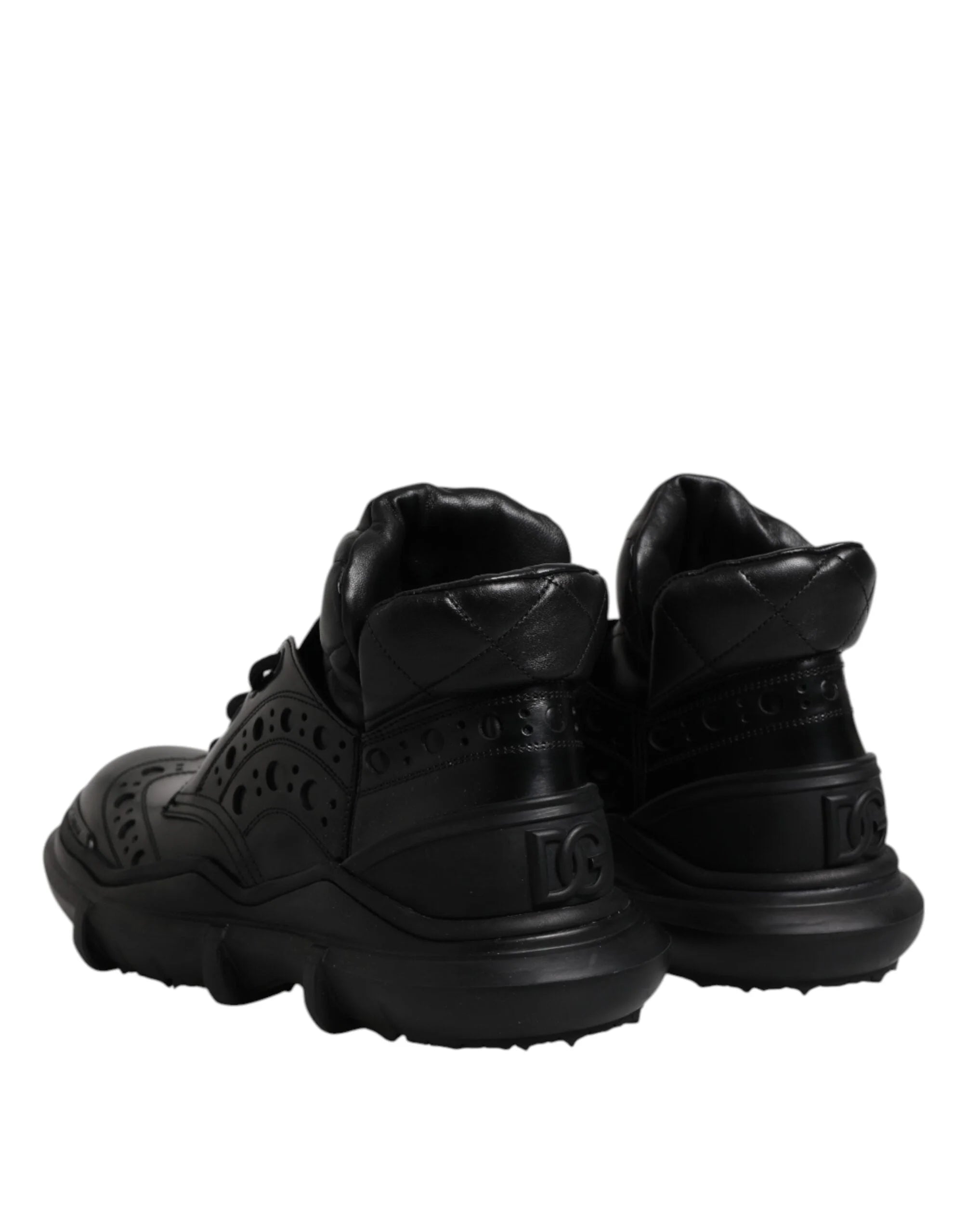 Dolce & Gabbana Black Leather Casual Mens Ankle Boots Shoes - EU40/US7