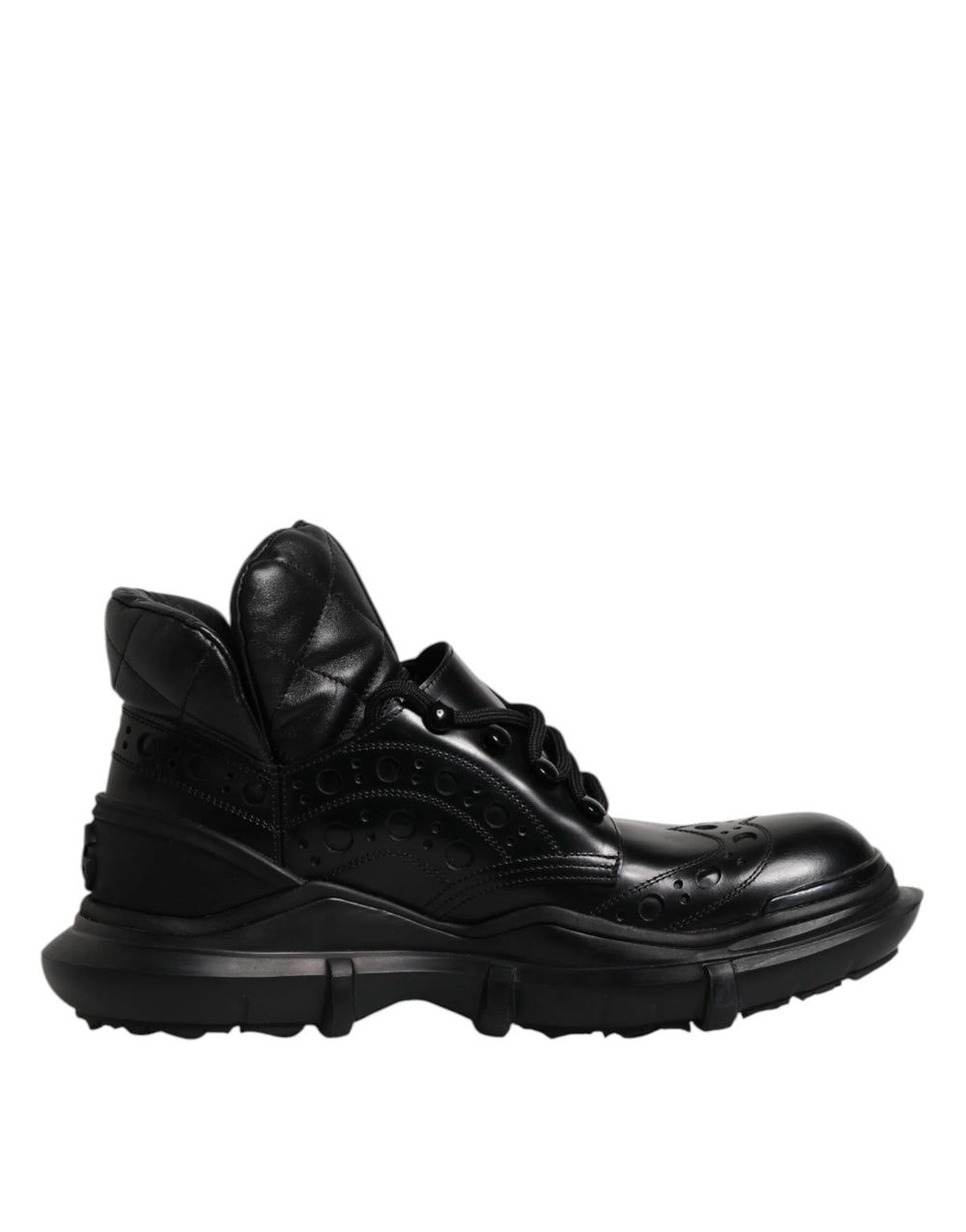 Dolce & Gabbana Black Leather Casual Mens Ankle Boots Shoes - EU40/US7