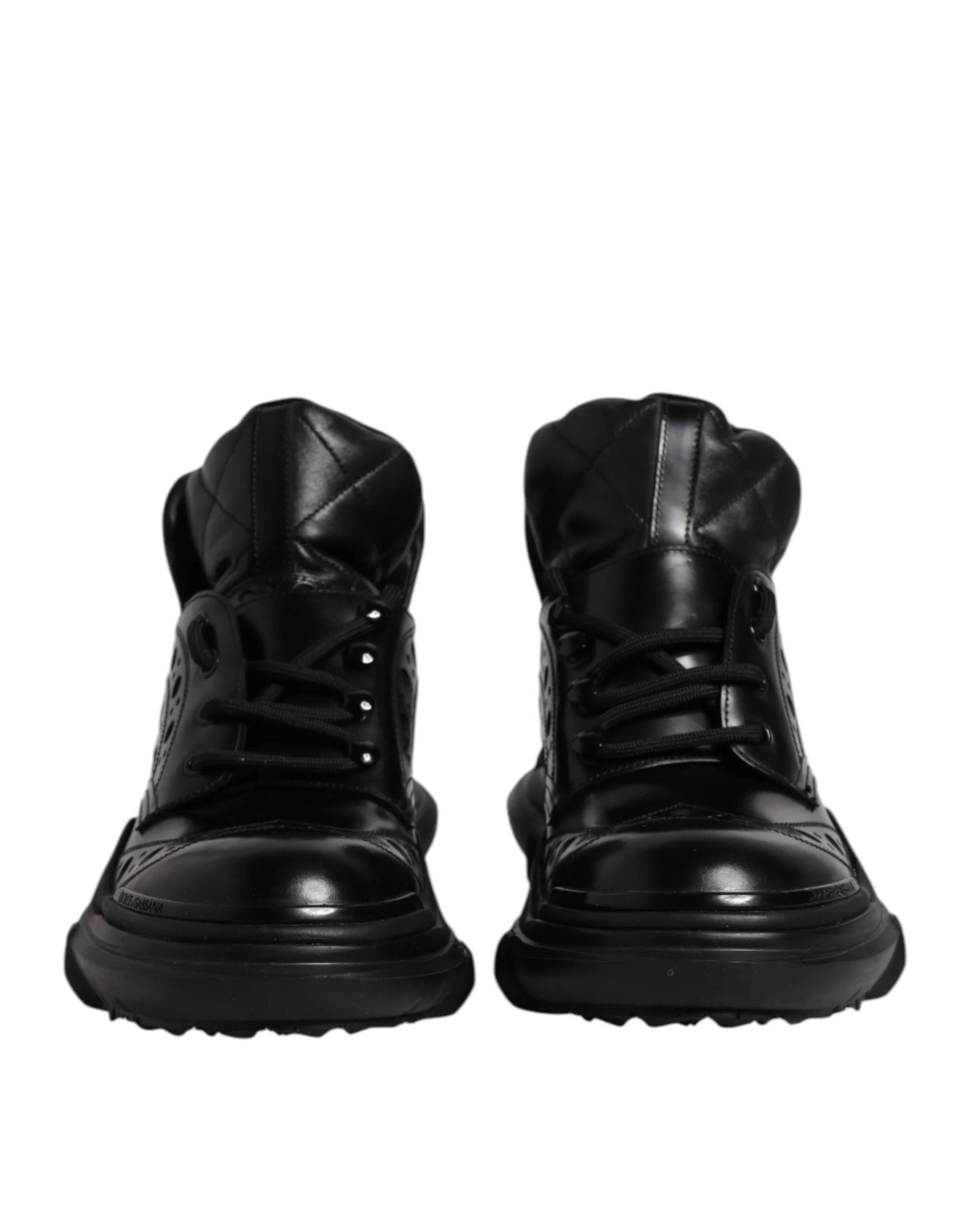 Dolce & Gabbana Black Leather Casual Mens Ankle Boots Shoes - EU40/US7