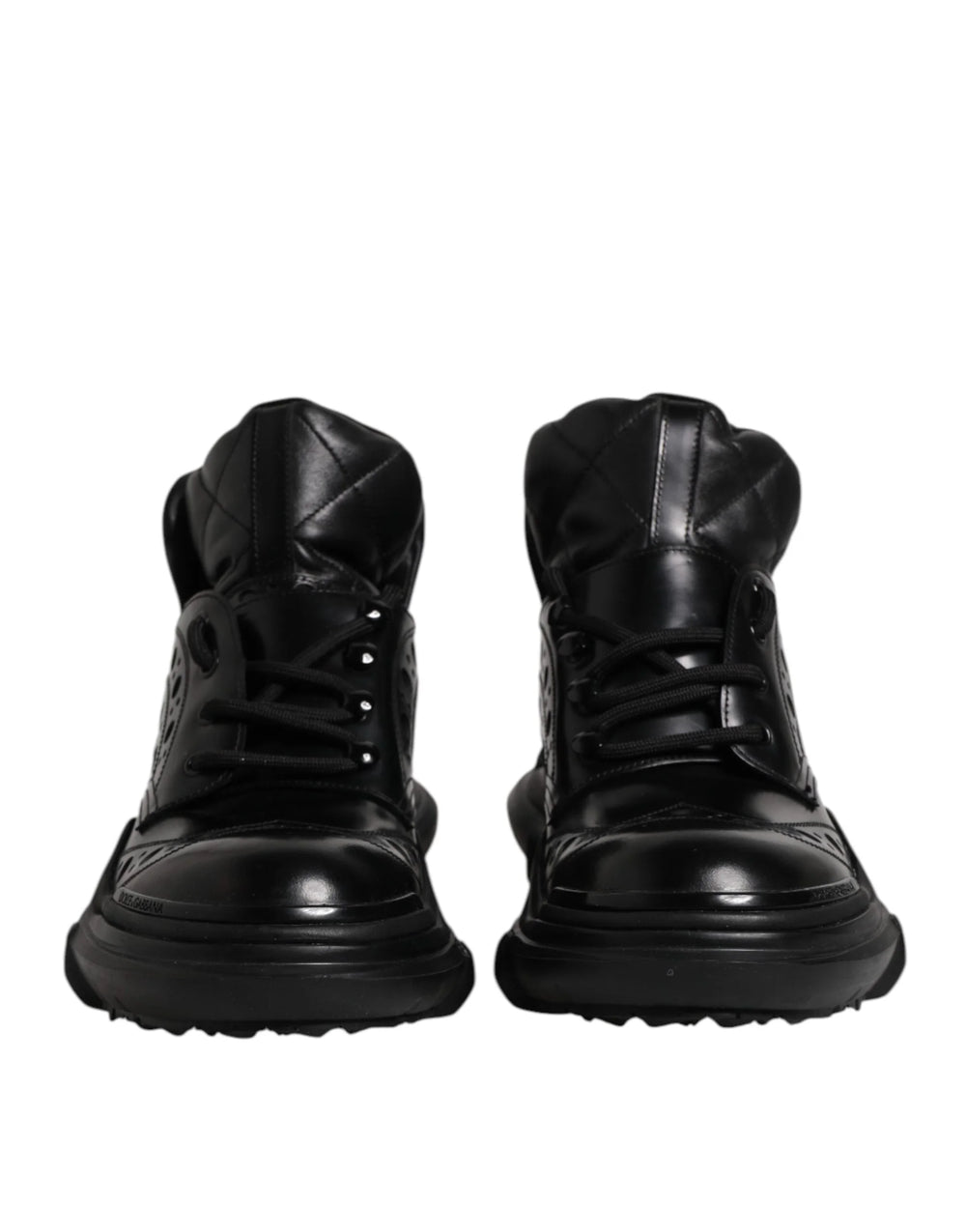 Dolce & Gabbana Black Leather Casual Mens Ankle Boots Shoes - EU40/US7