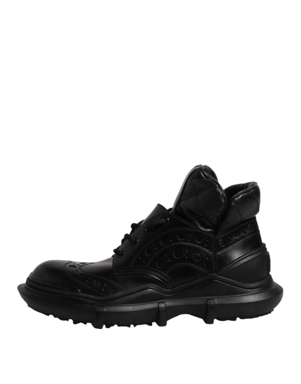 Dolce & Gabbana Black Leather Casual Mens Ankle Boots Shoes - EU40/US7