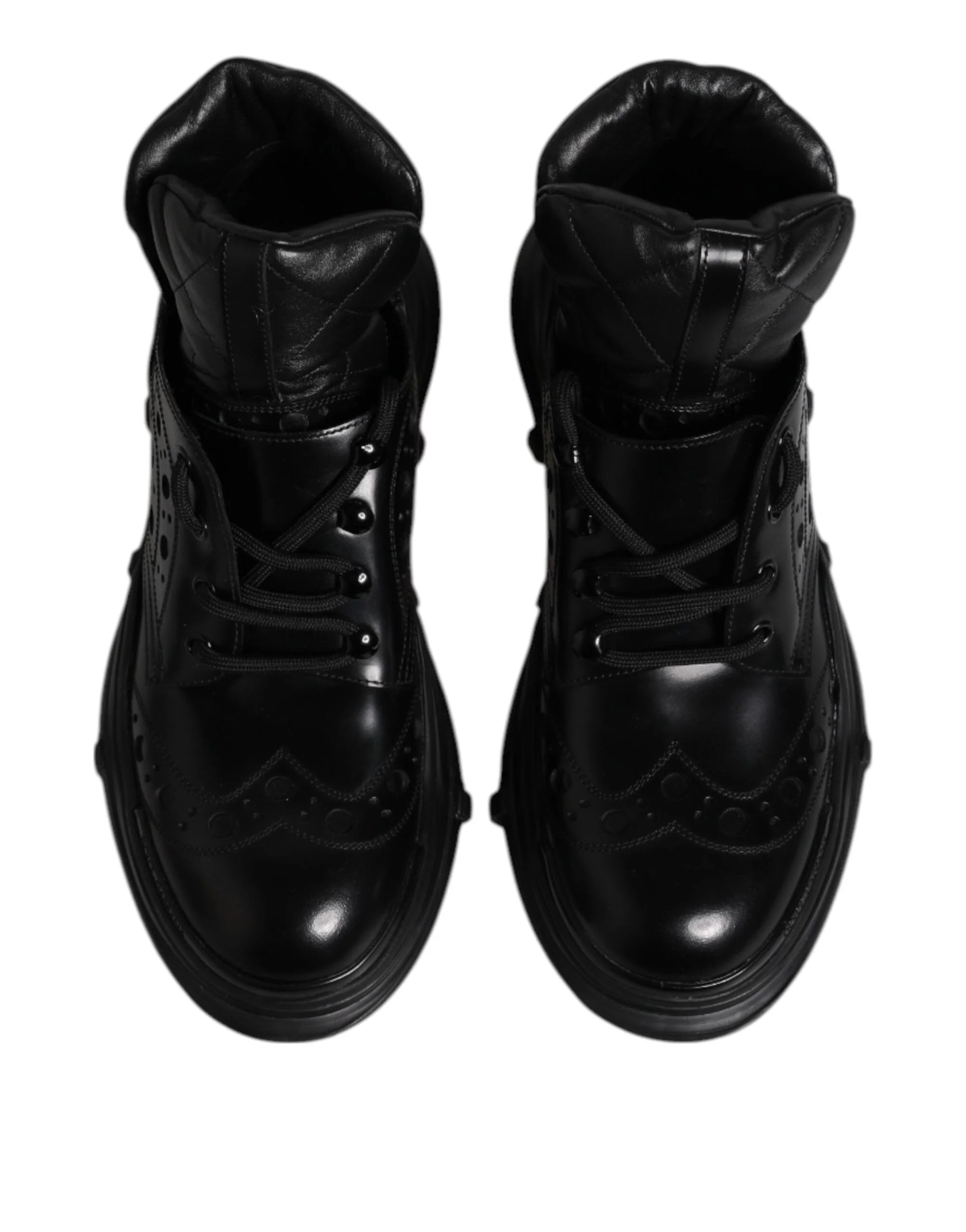 Dolce & Gabbana Black Leather Casual Mens Ankle Boots Shoes - EU40/US7