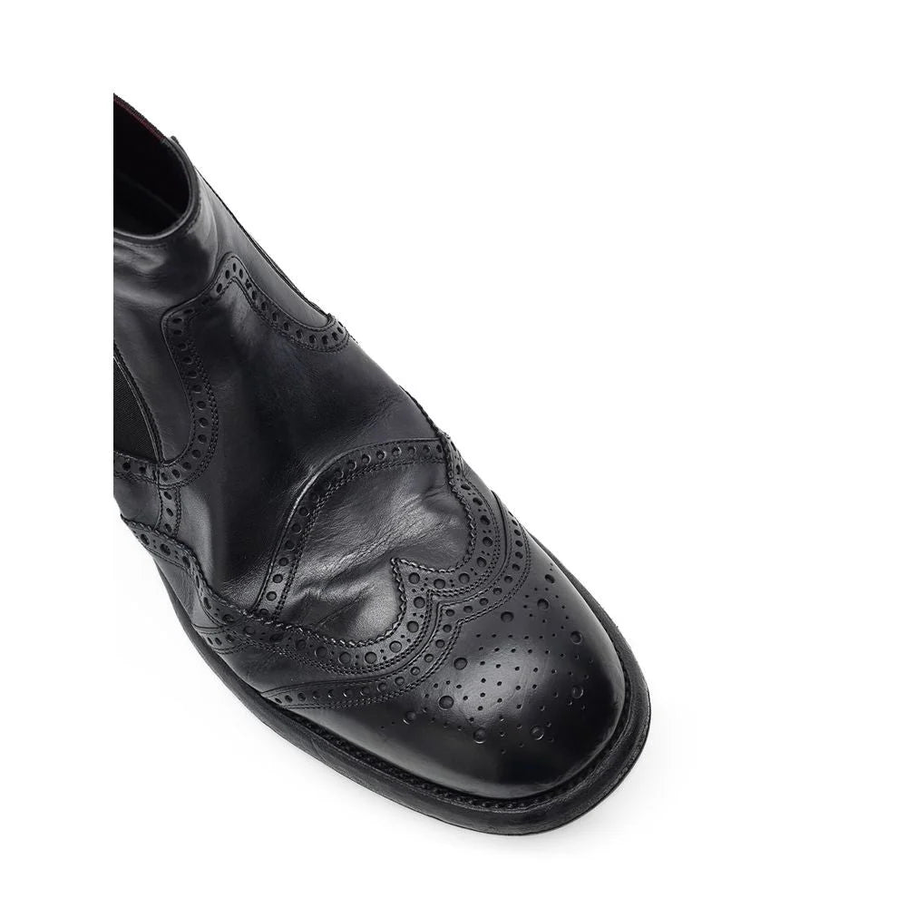 Dolce & Gabbana Black Leather Chelsea Boots - EU42/US9